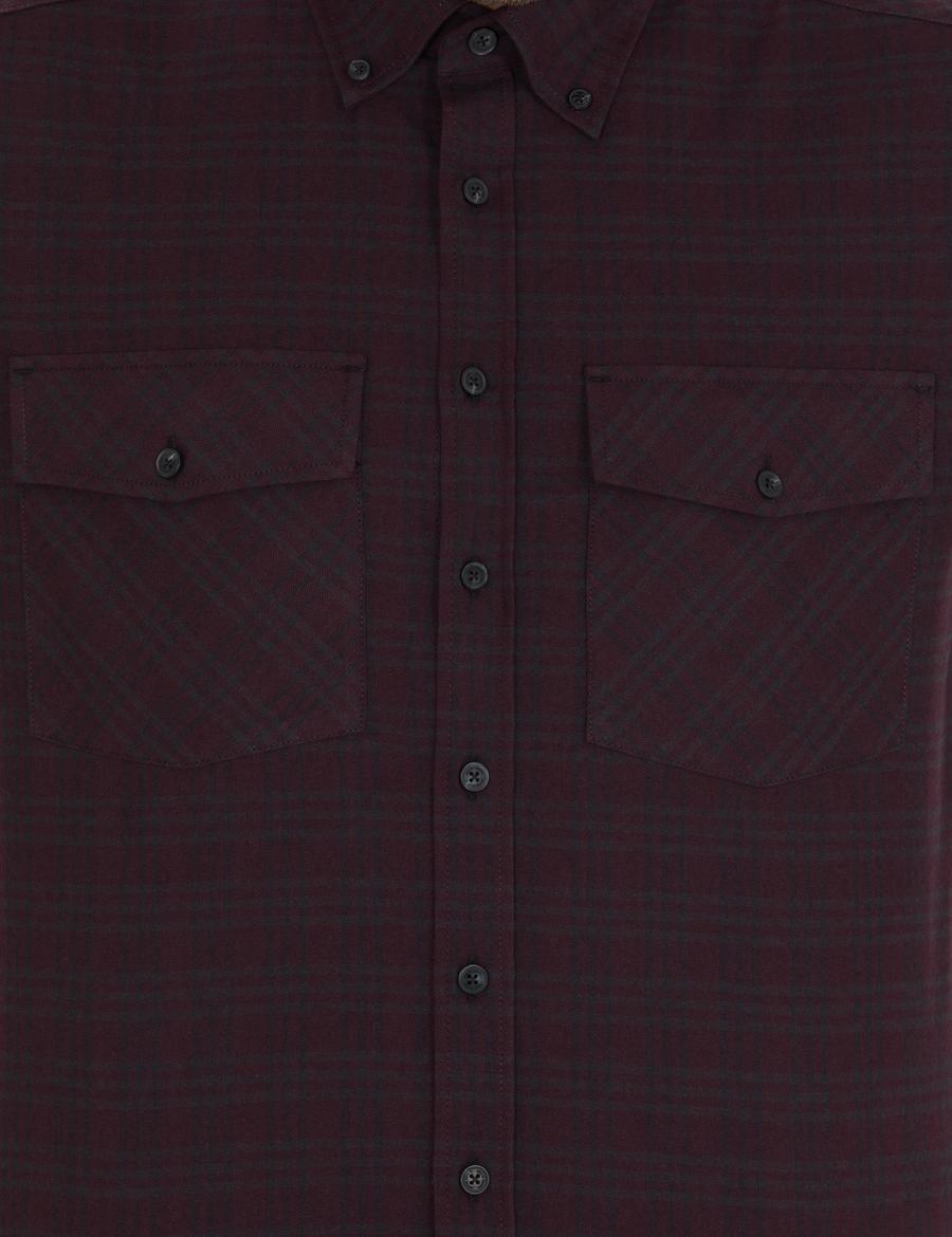 Bordo Regular Fit Uzun Kollu Gömlek