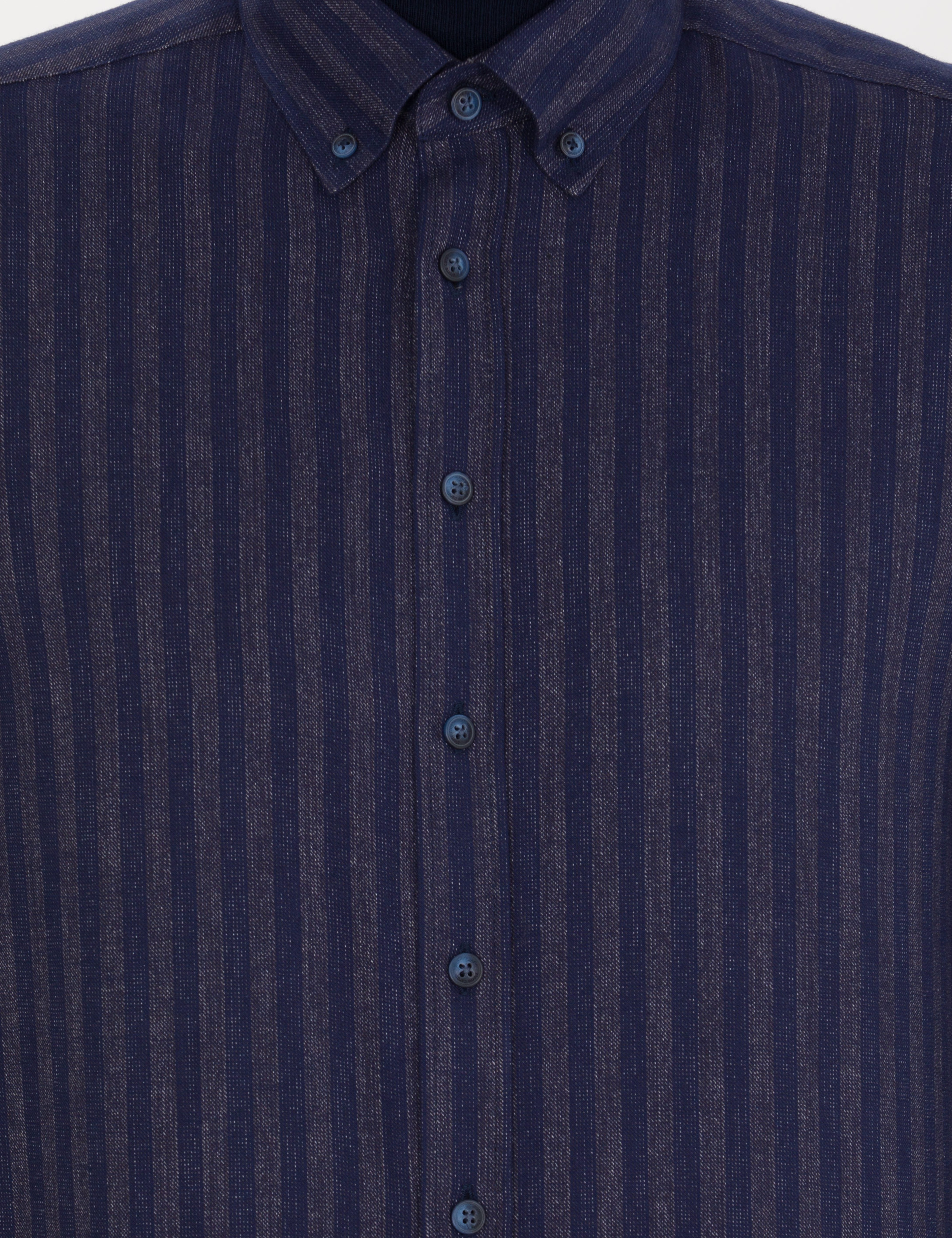 Lacivert Slim Fit Uzun Kollu Gömlek - Image 6