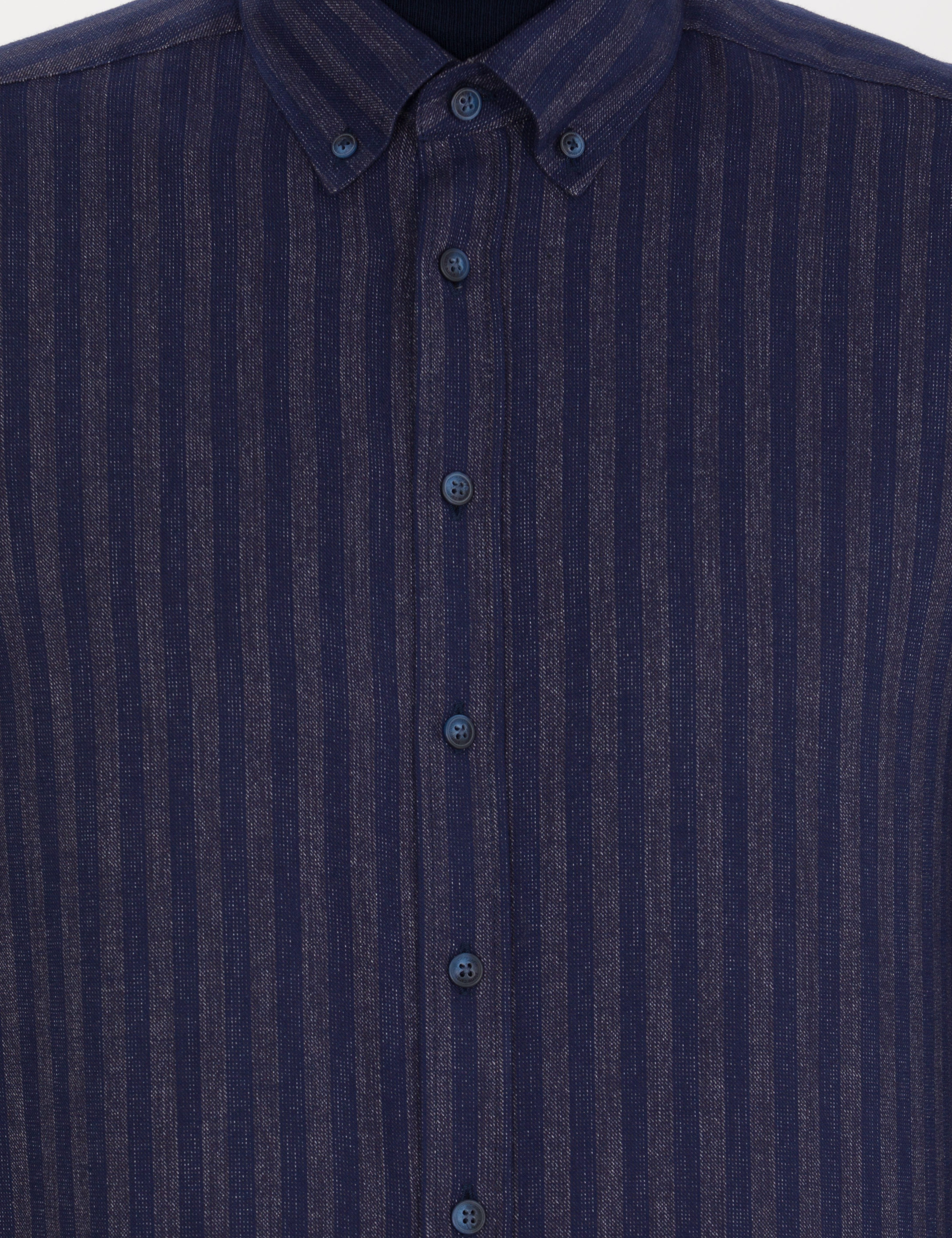 Lacivert Slim Fit Uzun Kollu Gömlek