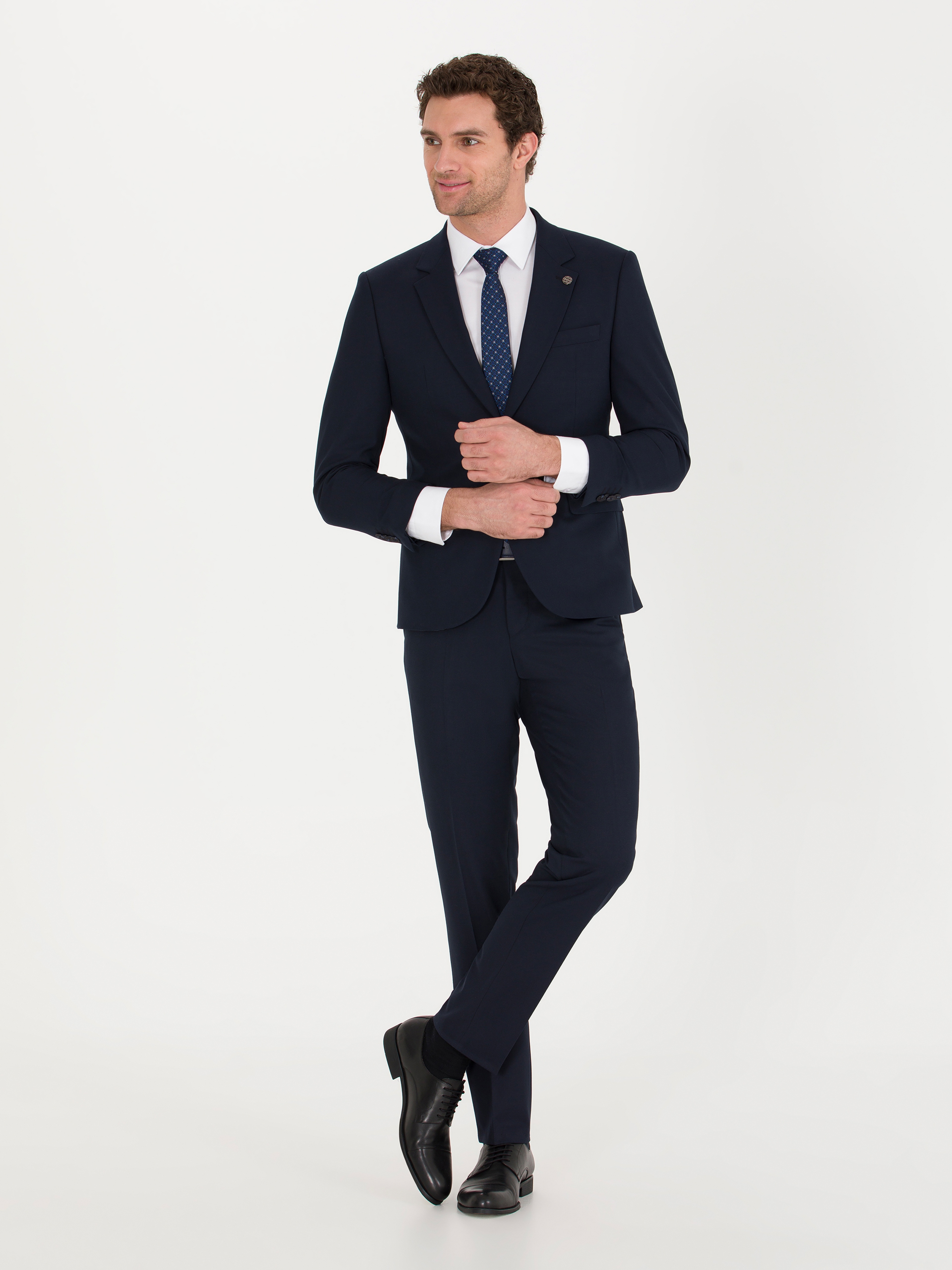 Lacivert Slim Fit Takım Elbise - Image 3