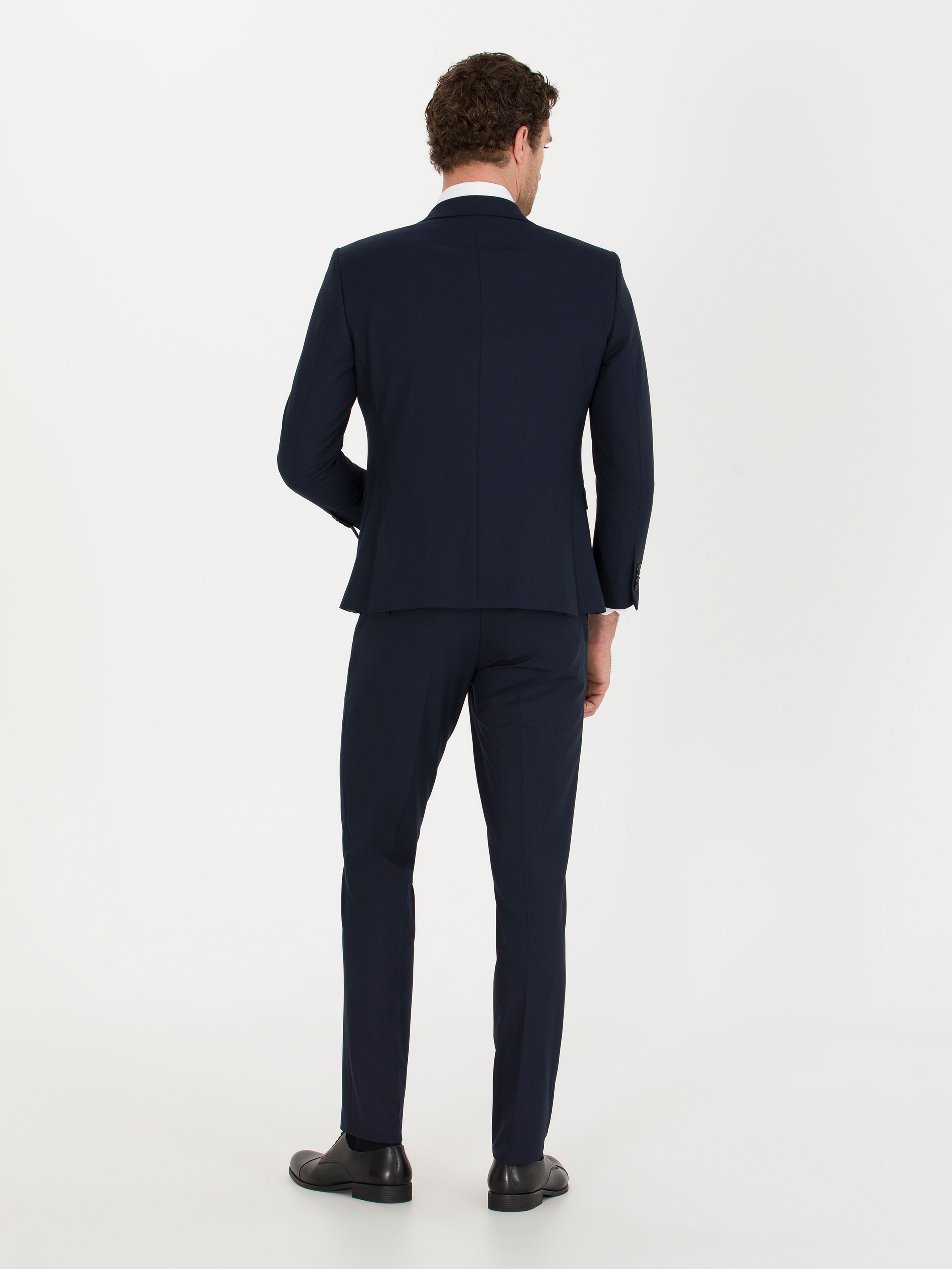 Lacivert Slim Fit Takım Elbise - Image 4