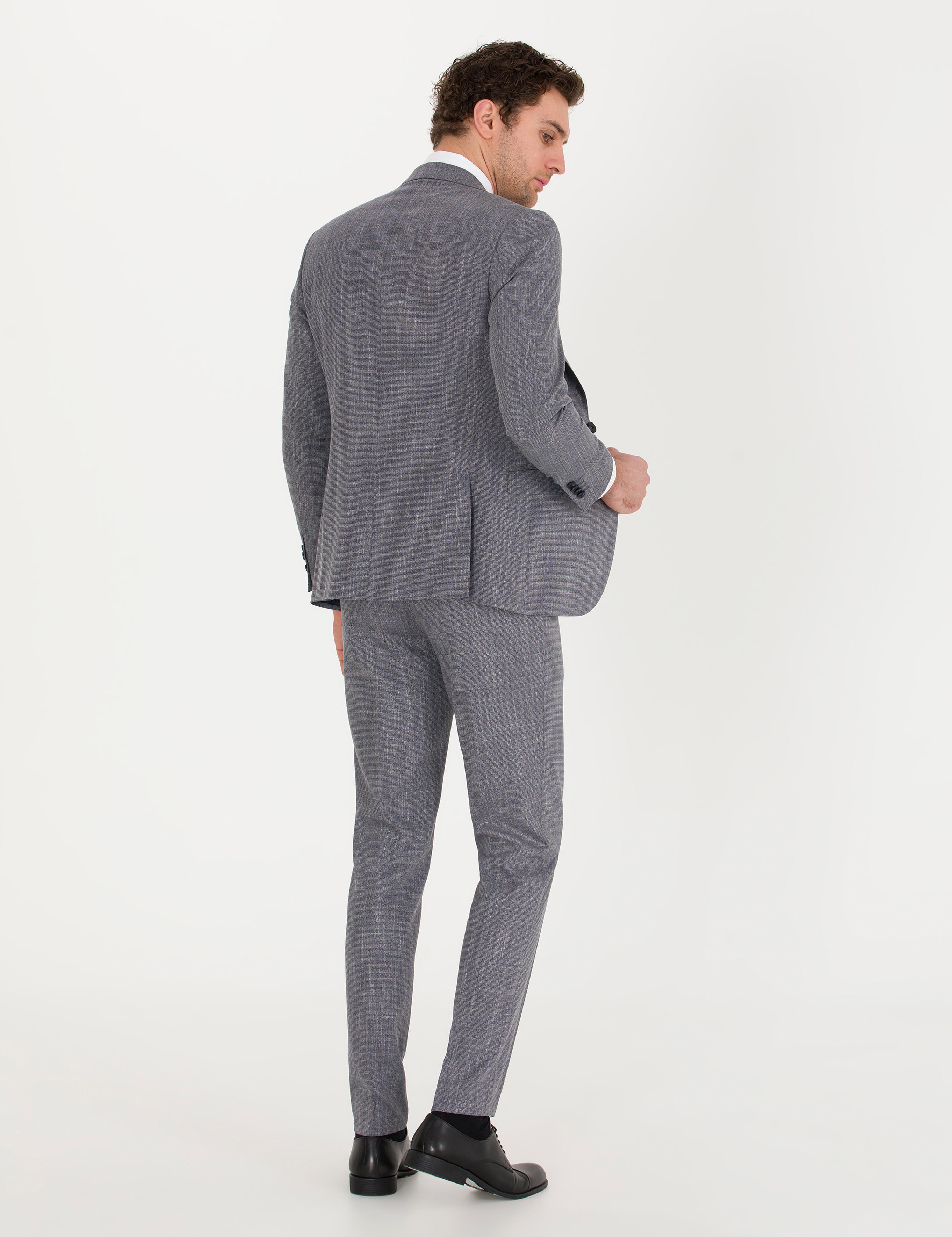 Lacivert Ekstra Slim Fit Takım Elbise