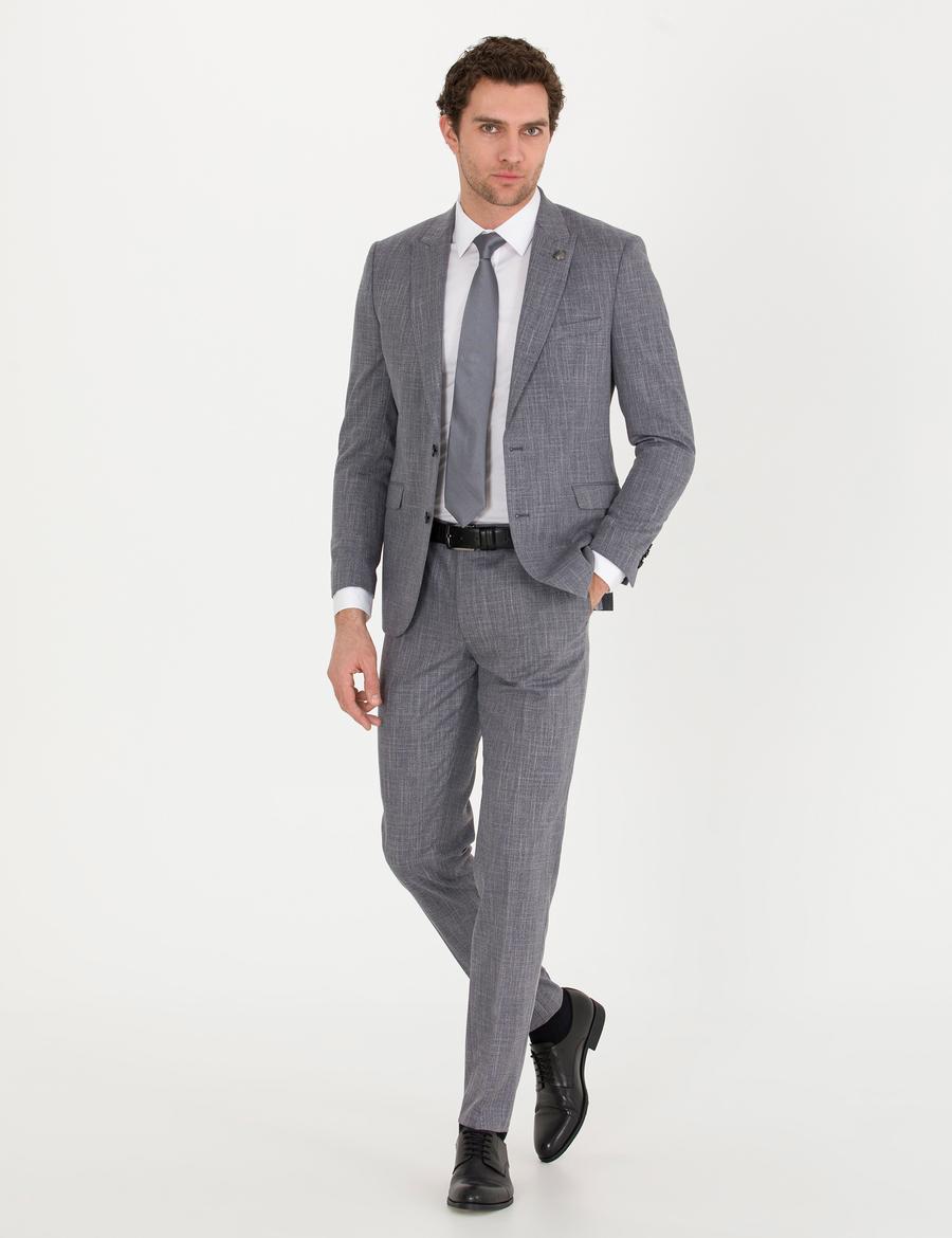 Lacivert Ekstra Slim Fit Takım Elbise