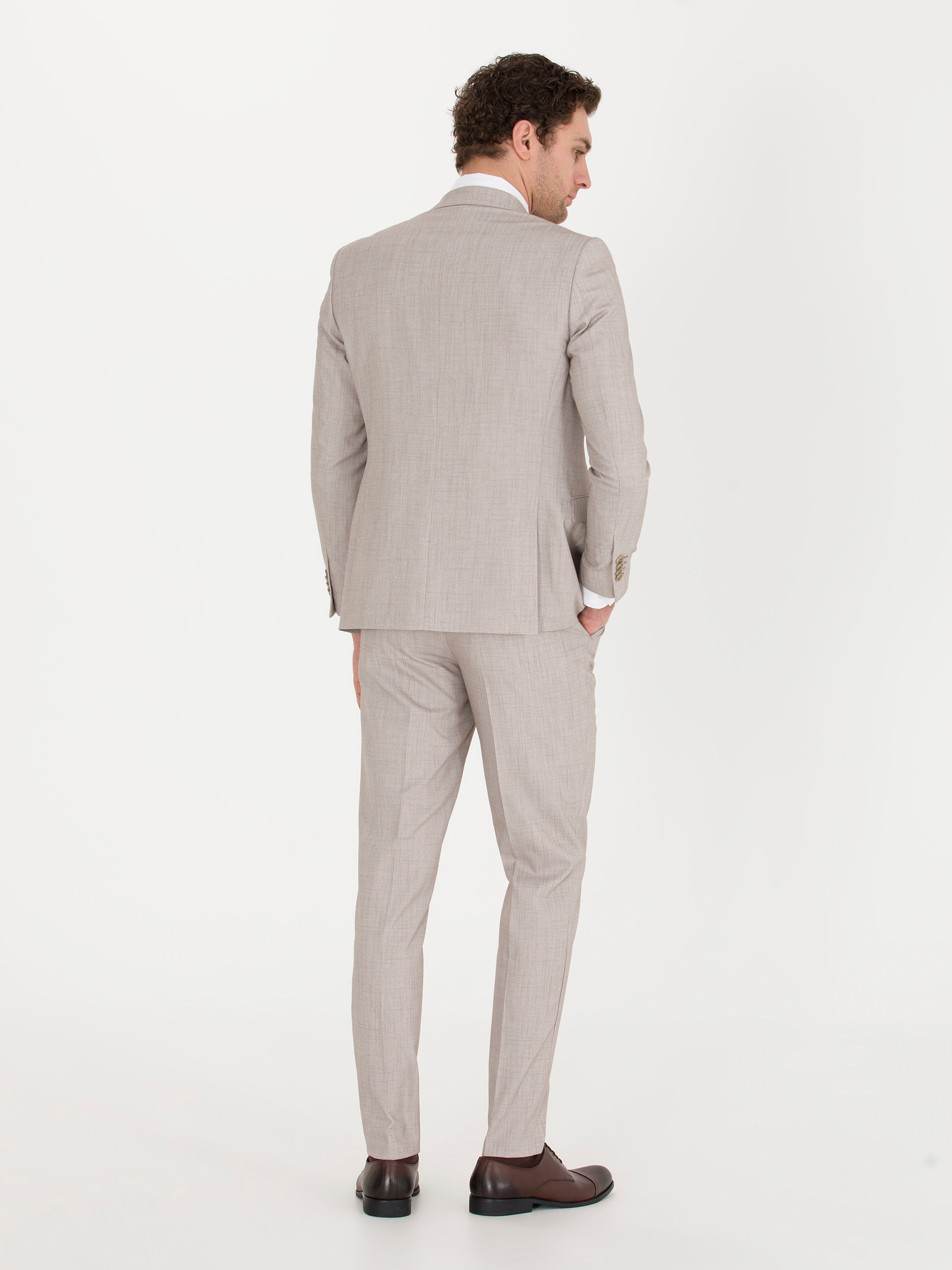 Açık Kahverengi Ekstra Slim Fit Takım Elbise - Image 4