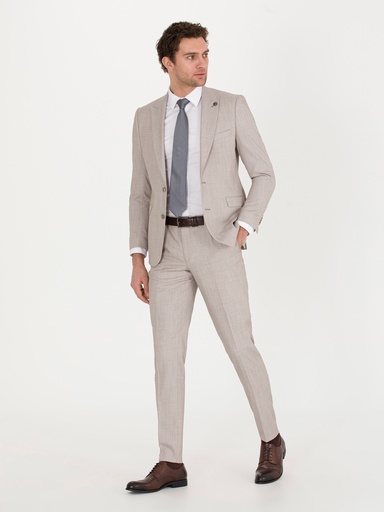 Açık Kahverengi Ekstra Slim Fit Takım Elbise