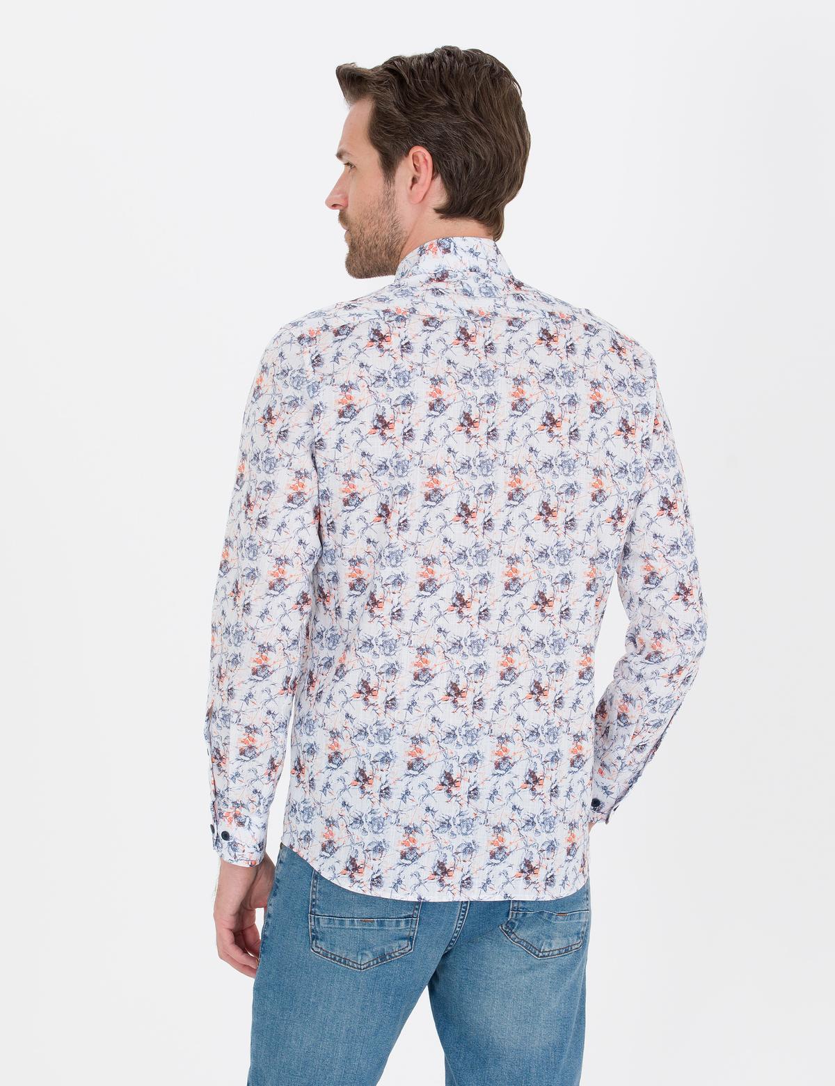 Lacivert Slim Fit Uzun Kollu Gömlek - 50265014023