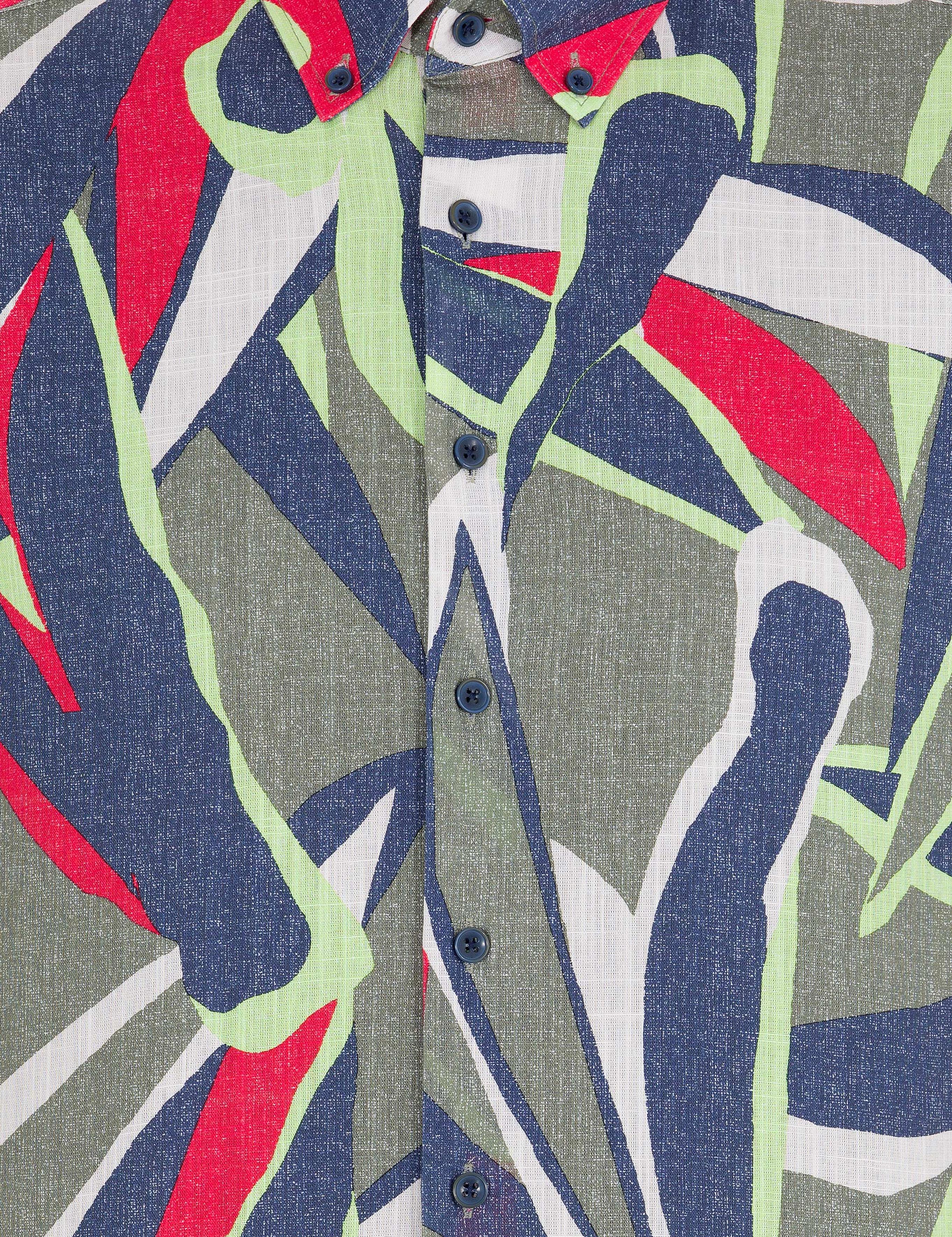 Haki Regular Fit Kısa Kollu Gömlek