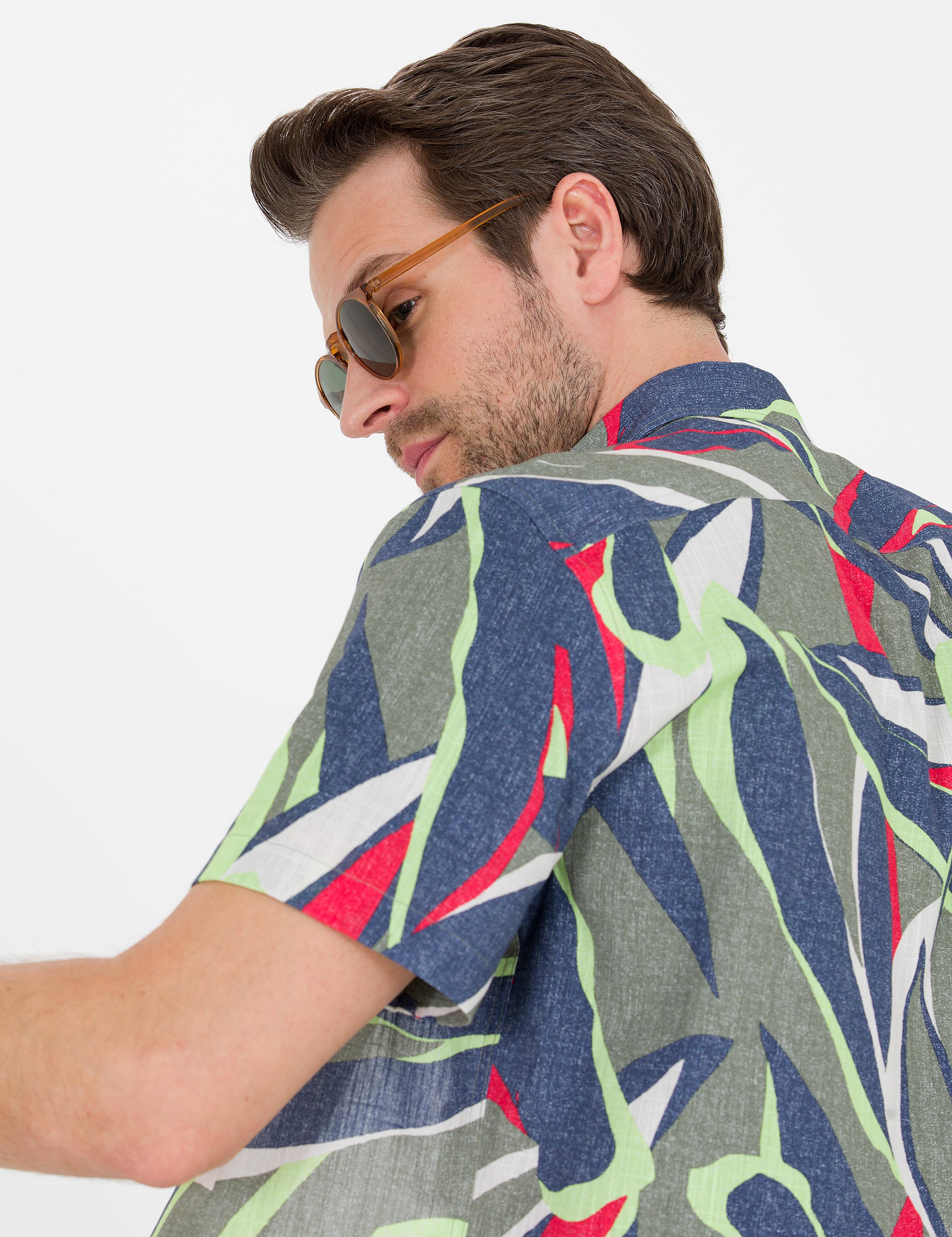 Haki Regular Fit Kısa Kollu Gömlek