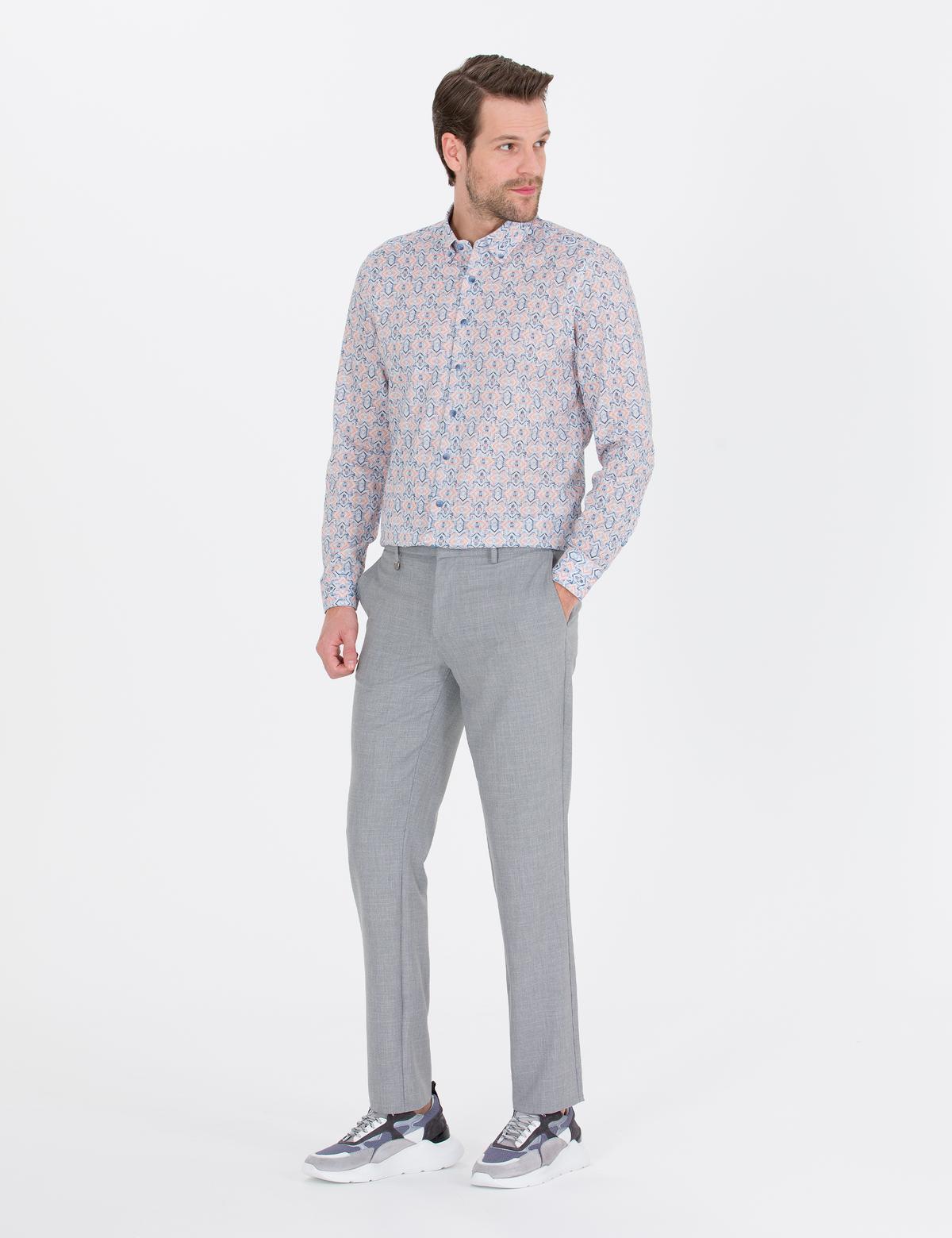 Pembe Regular Fit Uzun Kollu Gömlek - 50265040023