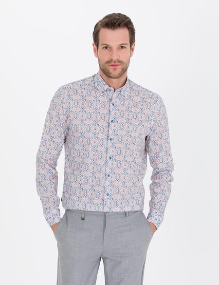 Pembe Regular Fit Uzun Kollu Gömlek - 50265040023