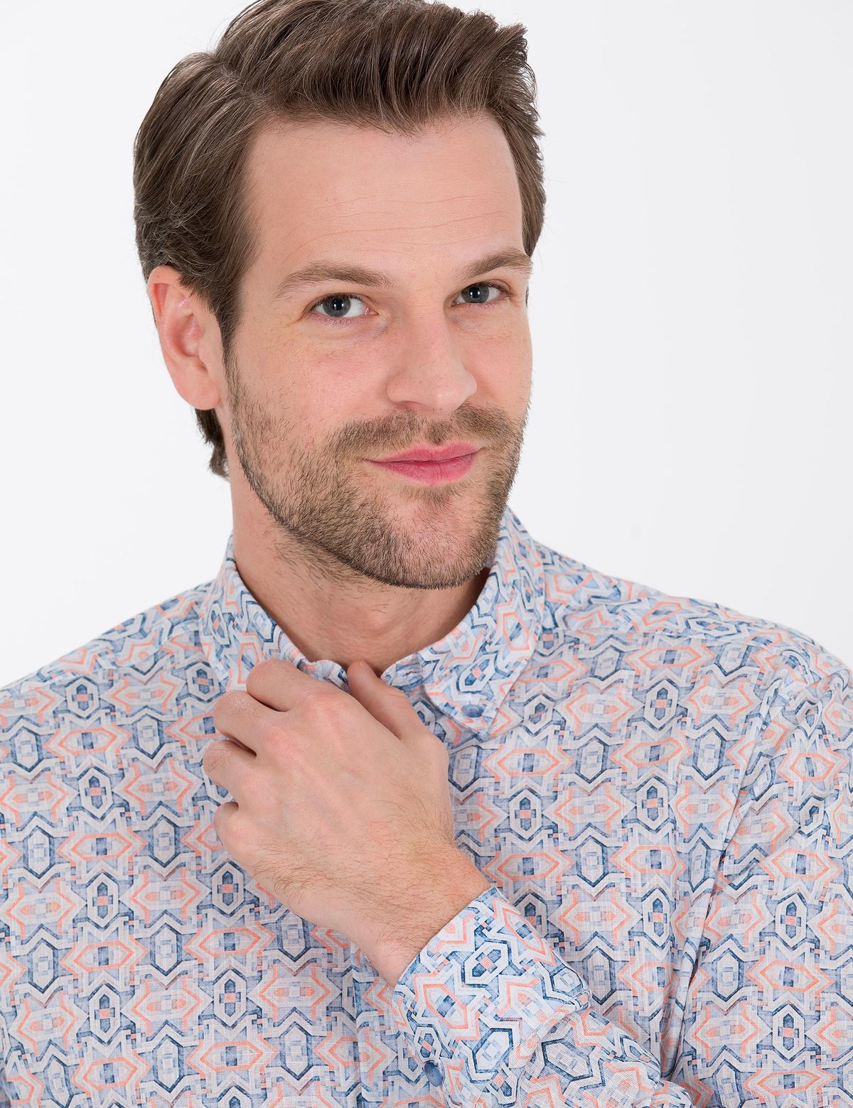 Pembe Regular Fit Uzun Kollu Gömlek - 50265040023