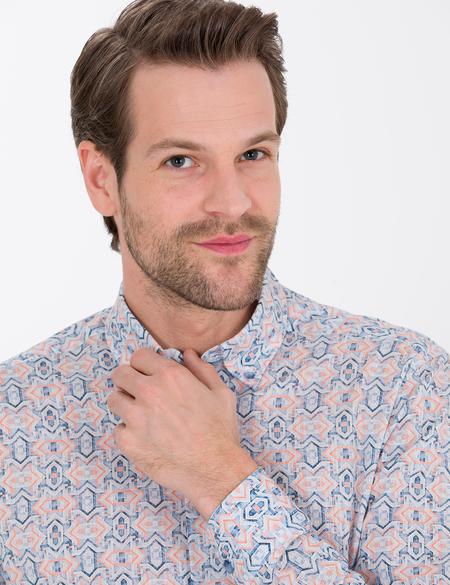 Pembe Regular Fit Uzun Kollu Gömlek - 50265040023