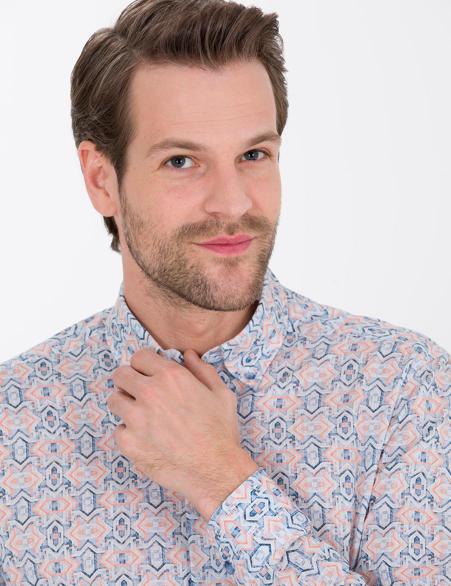 Pembe Regular Fit Uzun Kollu Gömlek