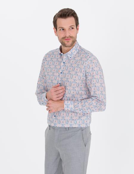 Pembe Regular Fit Uzun Kollu Gömlek - 50265040023