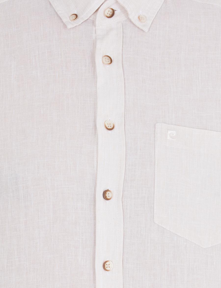 Bej Regular Fit Kısa Kollu Gömlek