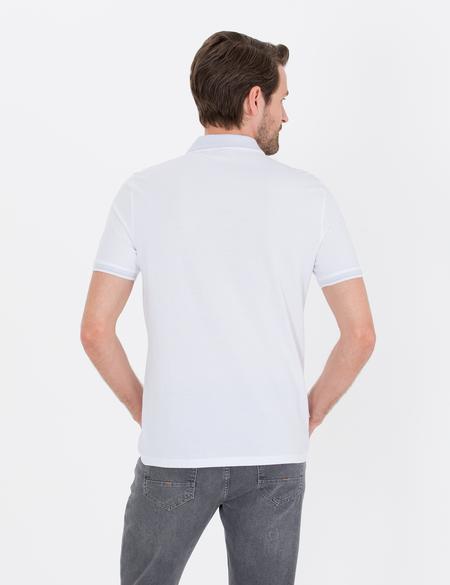 Beyaz Regular Fit Cepli Polo Yaka Tişört - 50254170006