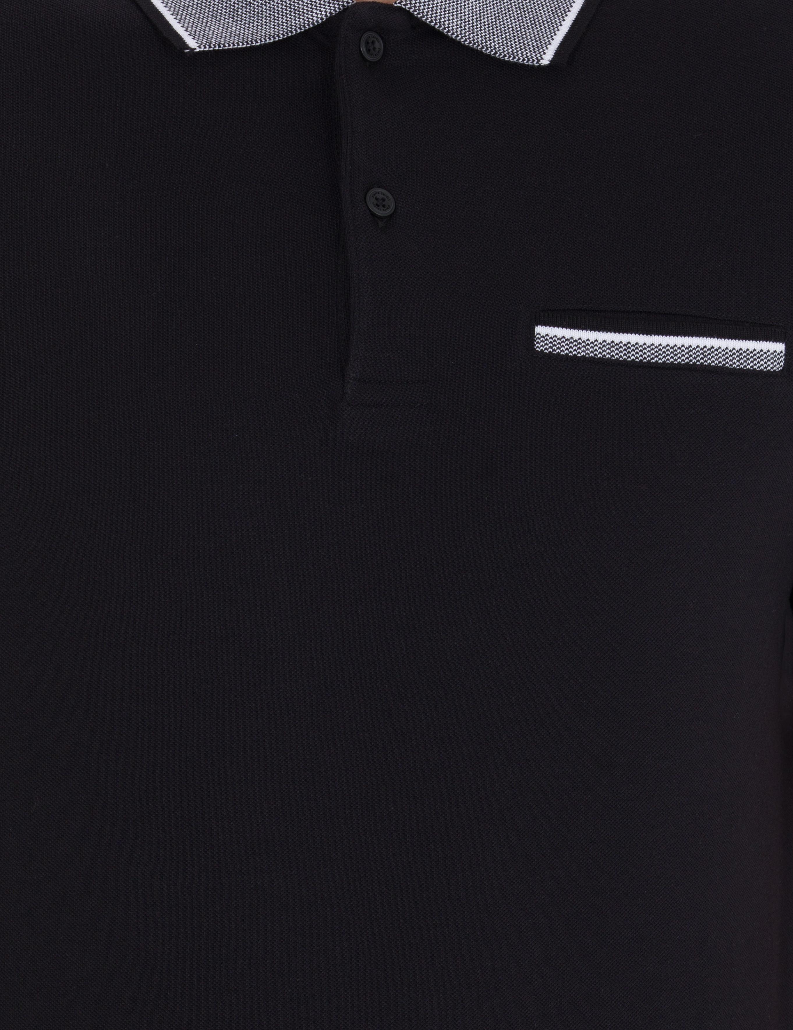 Siyah Regular Fit Polo Yaka Cepli Tişört