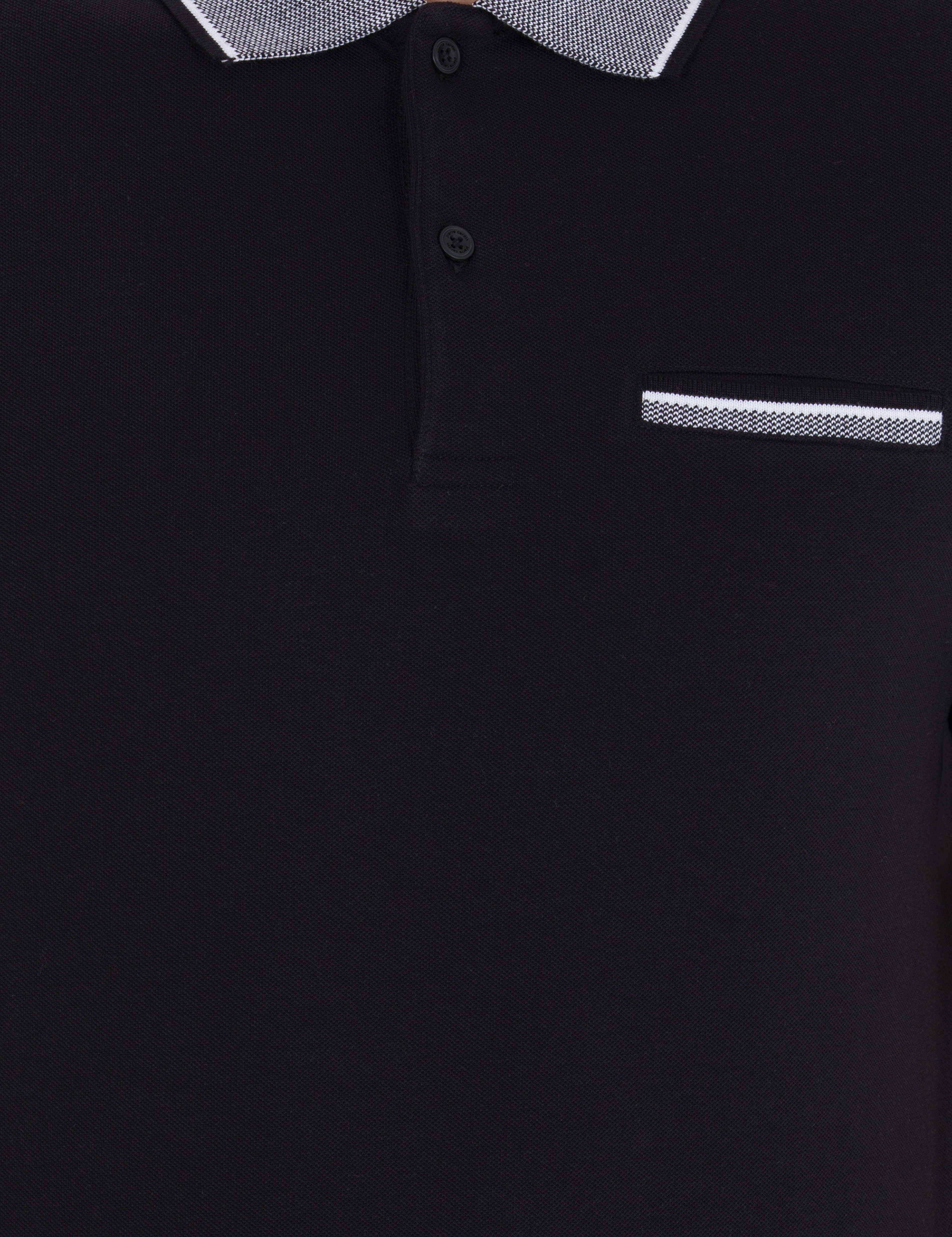 Siyah Regular Fit Polo Yaka Cepli Tişört - Image 6