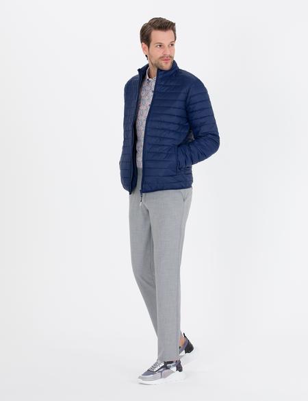 Lacivert Kapitone Mont - 50262451002