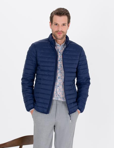 Lacivert Kapitone Mont - 50262451002