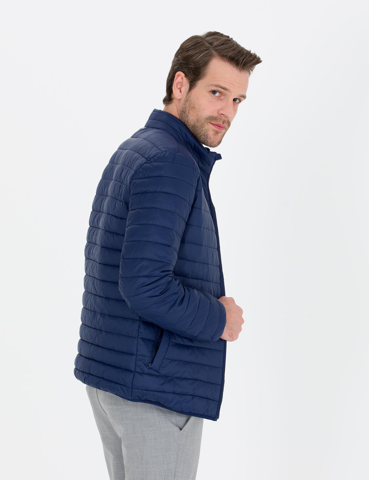 Lacivert Kapitone Mont - 50262451002