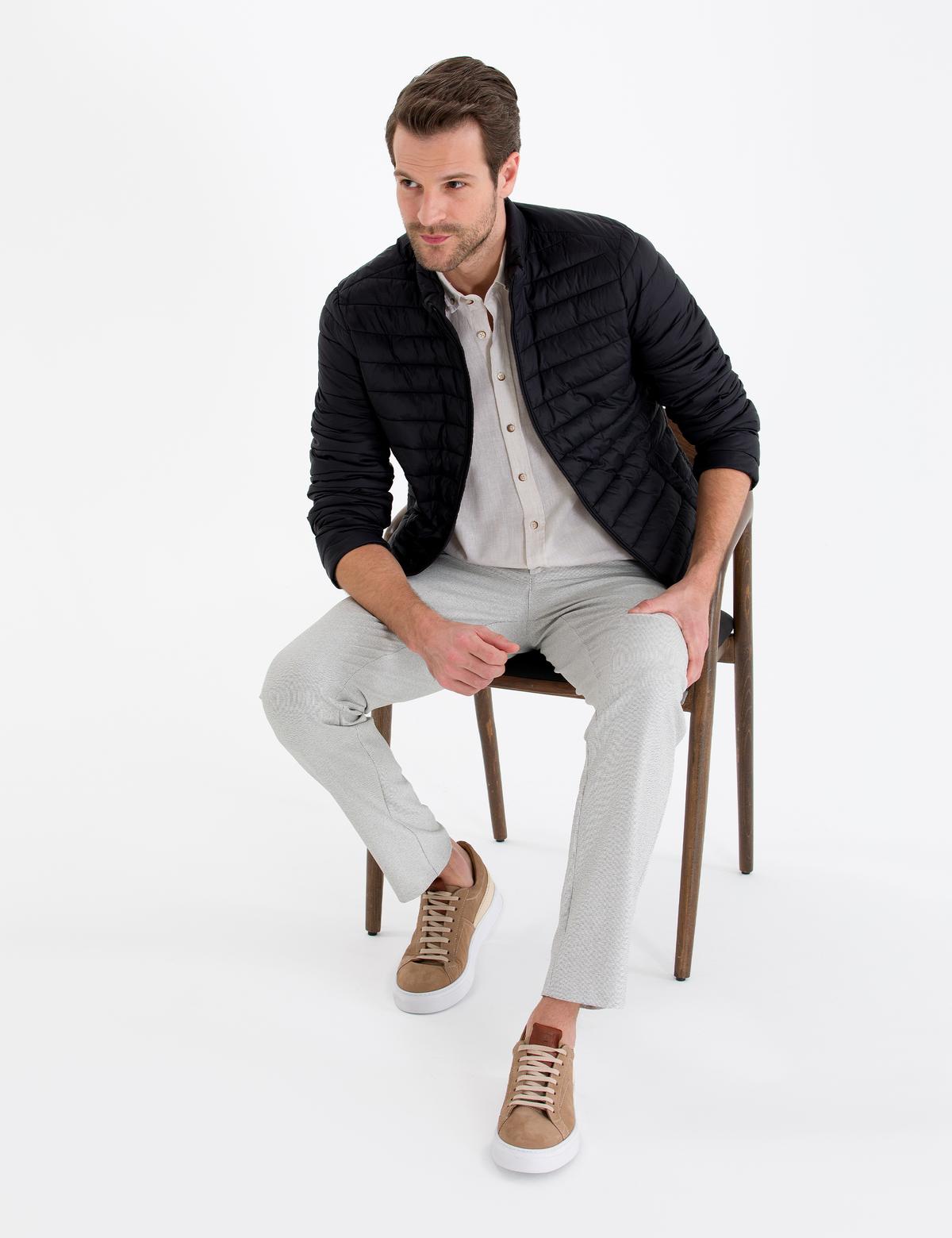 Siyah Kapitone Mont - 50262451012