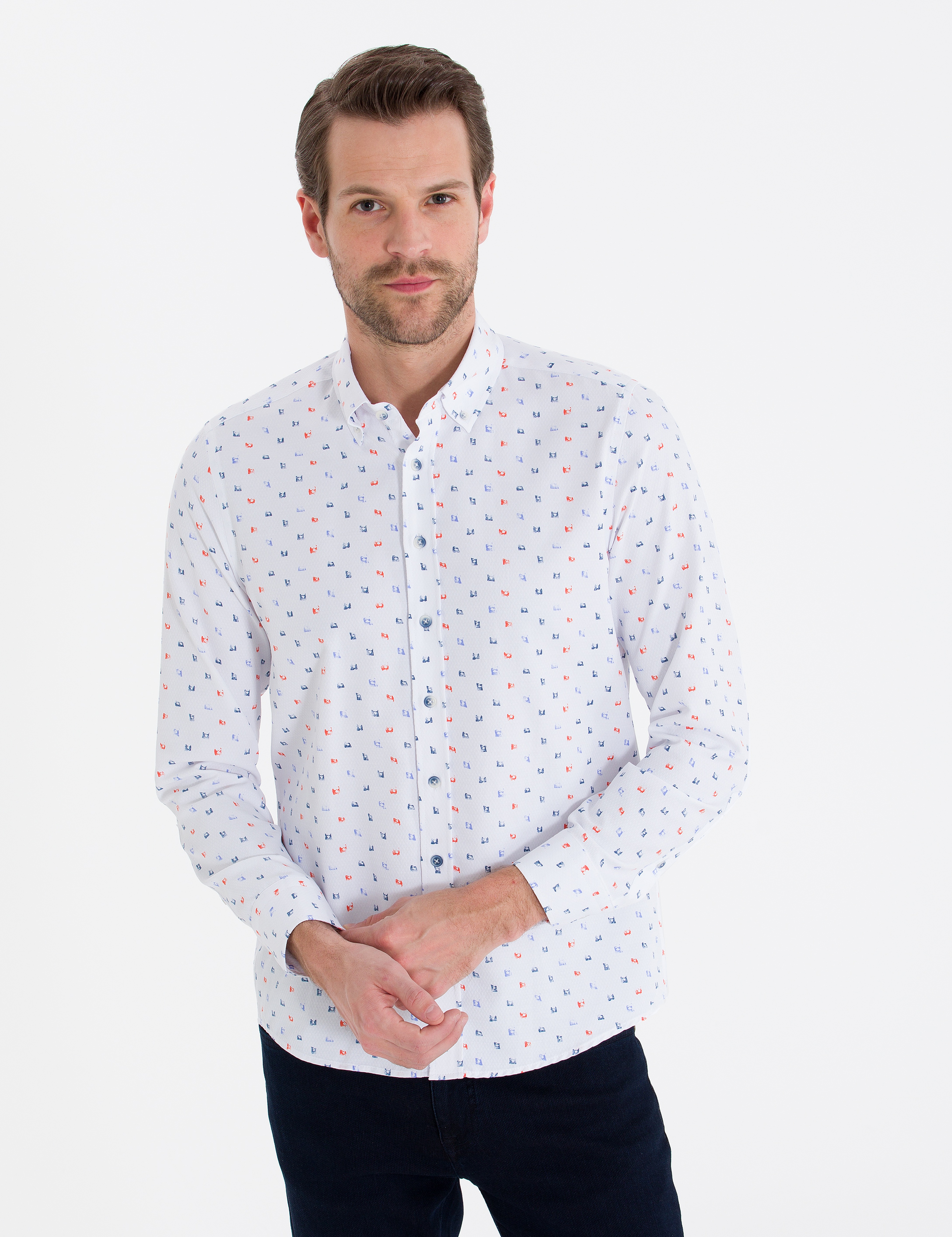 Tarçın Slim Fit Uzun Kollu Gömlek - Image 1