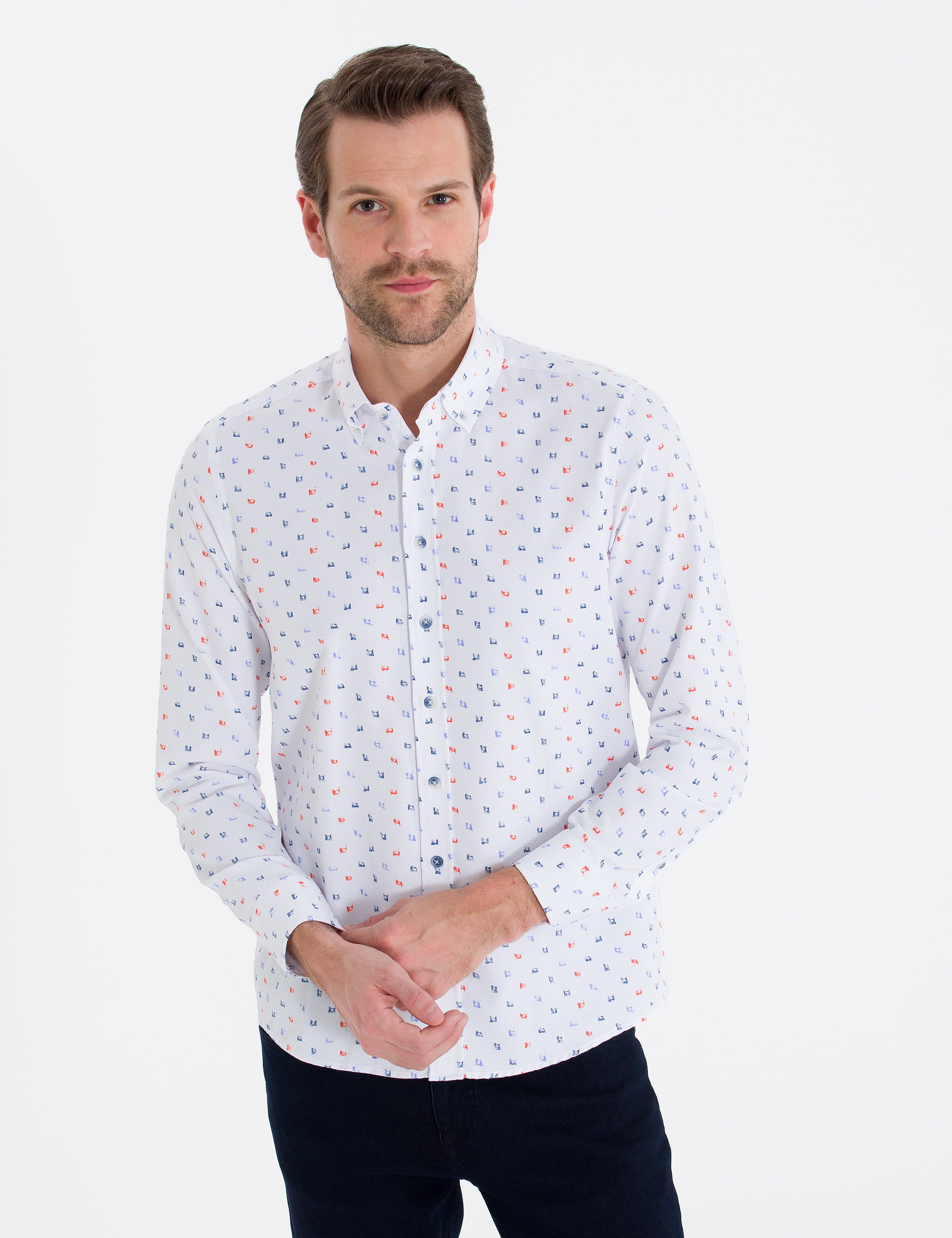 Tarçın Slim Fit Uzun Kollu Gömlek