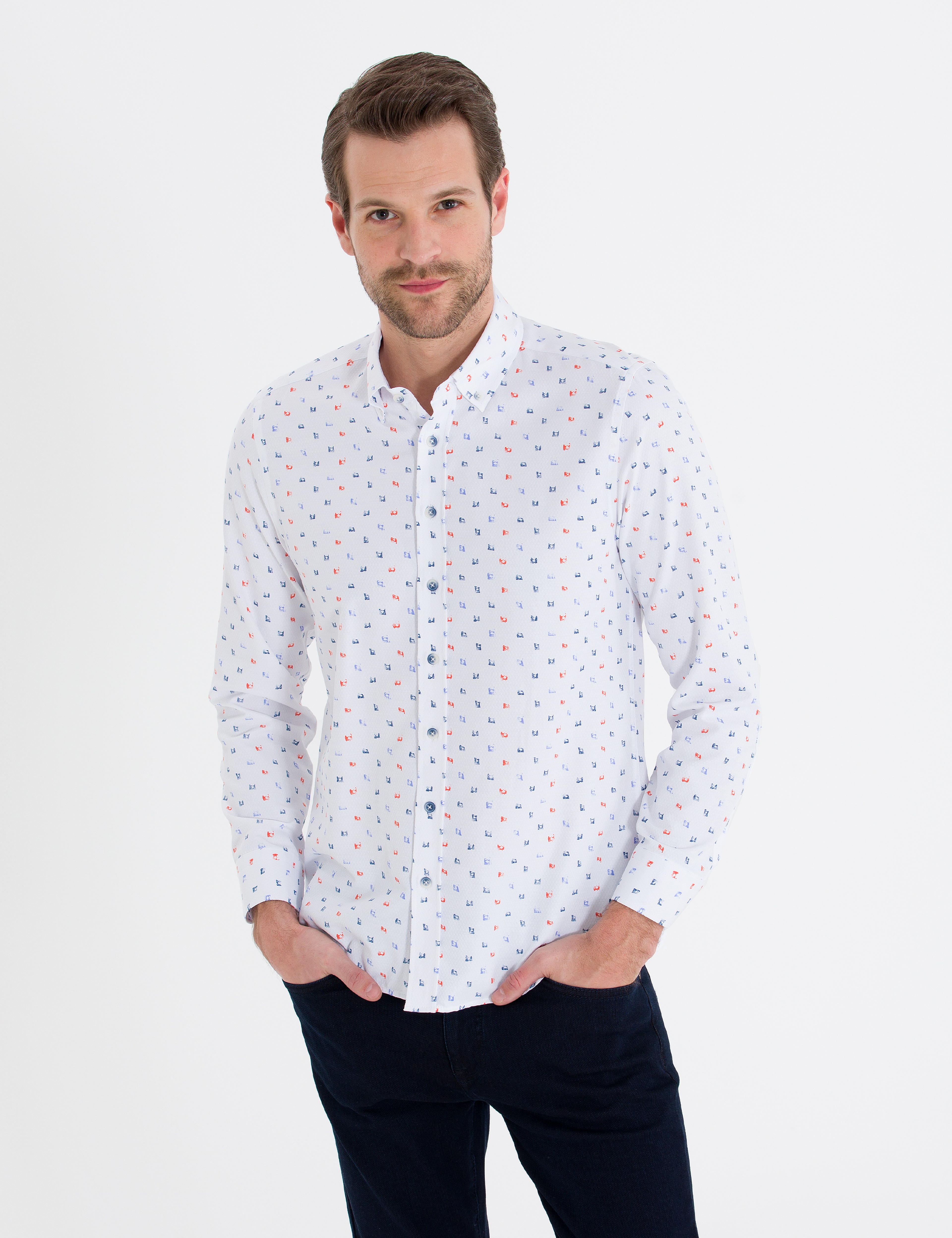 Tarçın Slim Fit Uzun Kollu Gömlek - Image 3