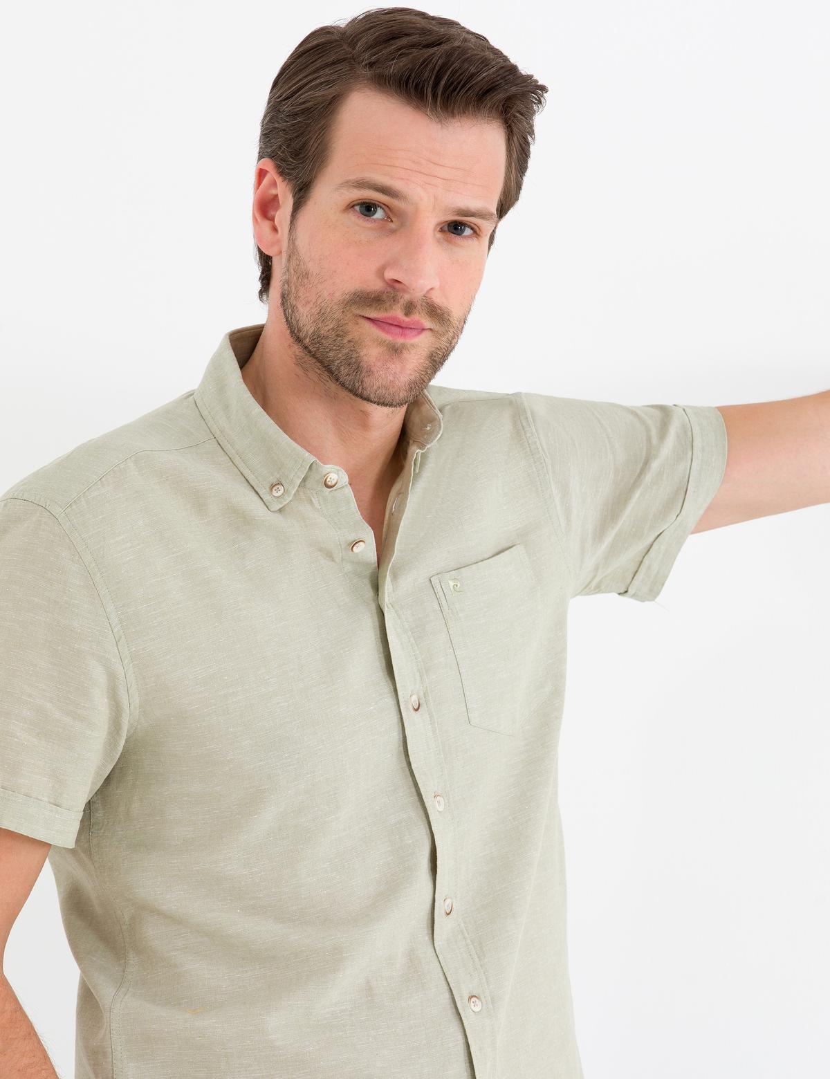 Haki Regular Fit Kısa Kollu Gömlek