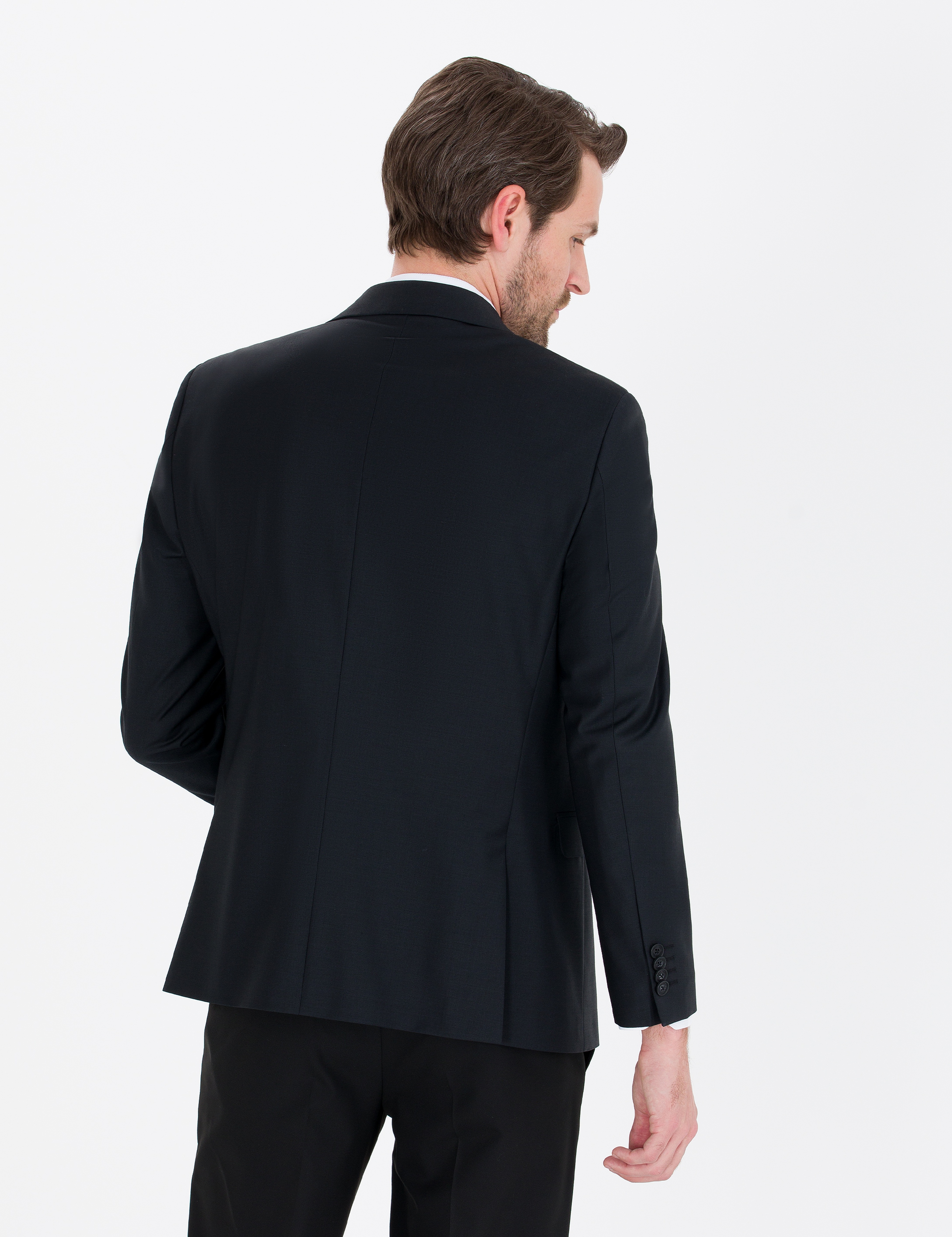 Siyah Slim Fit Ceket - Image 5