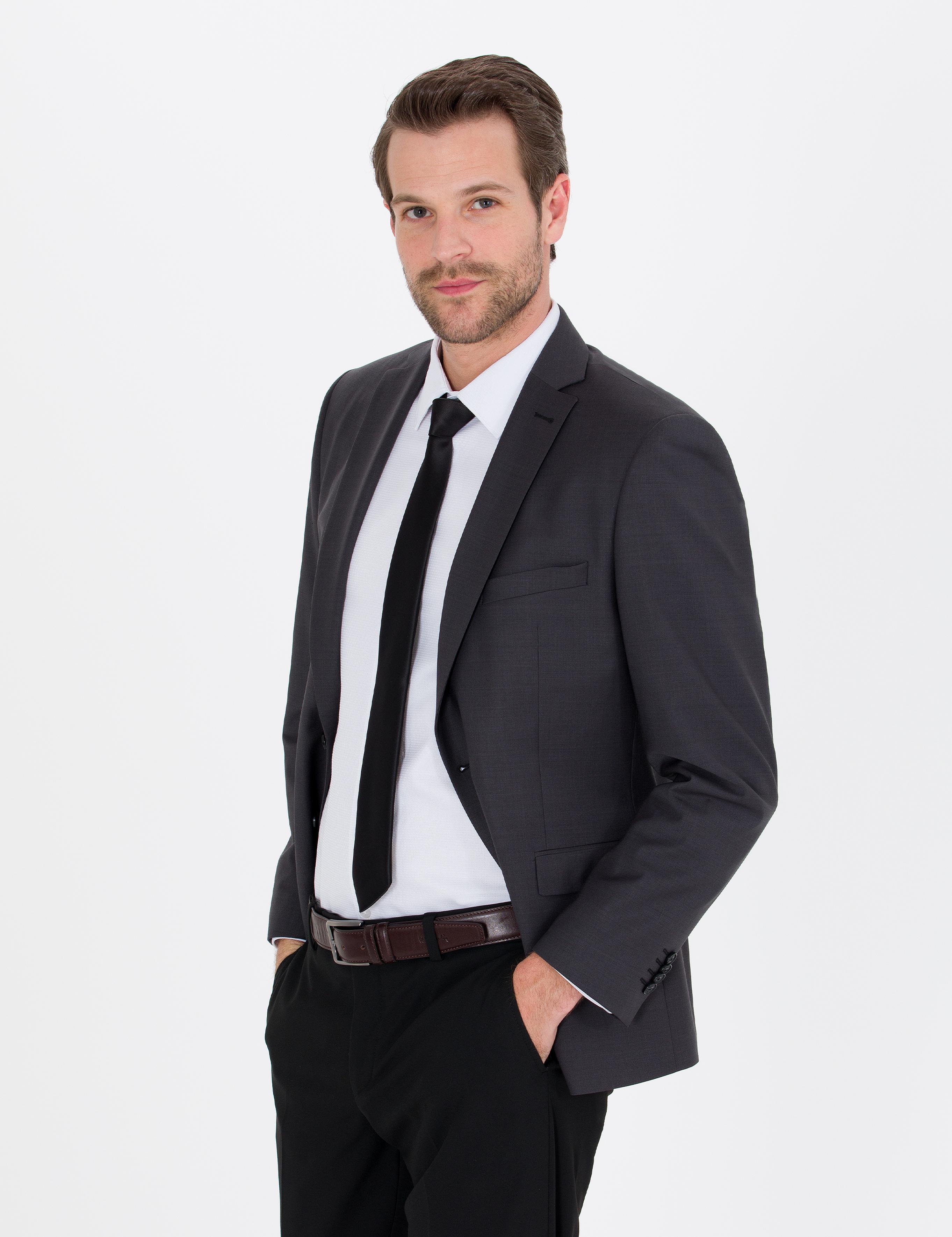 Füme Slim Fit Ceket