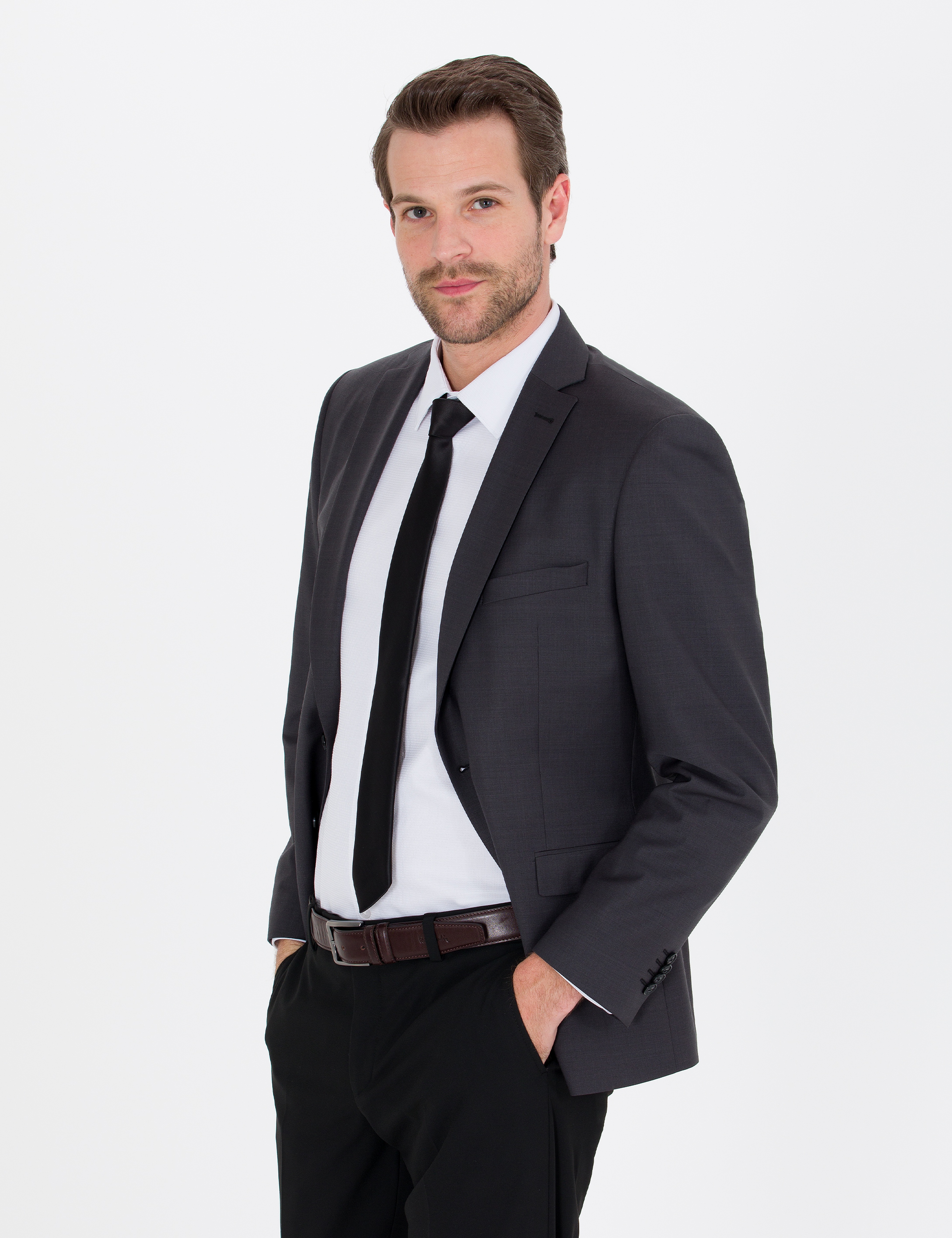 Füme Slim Fit Ceket - Image 1