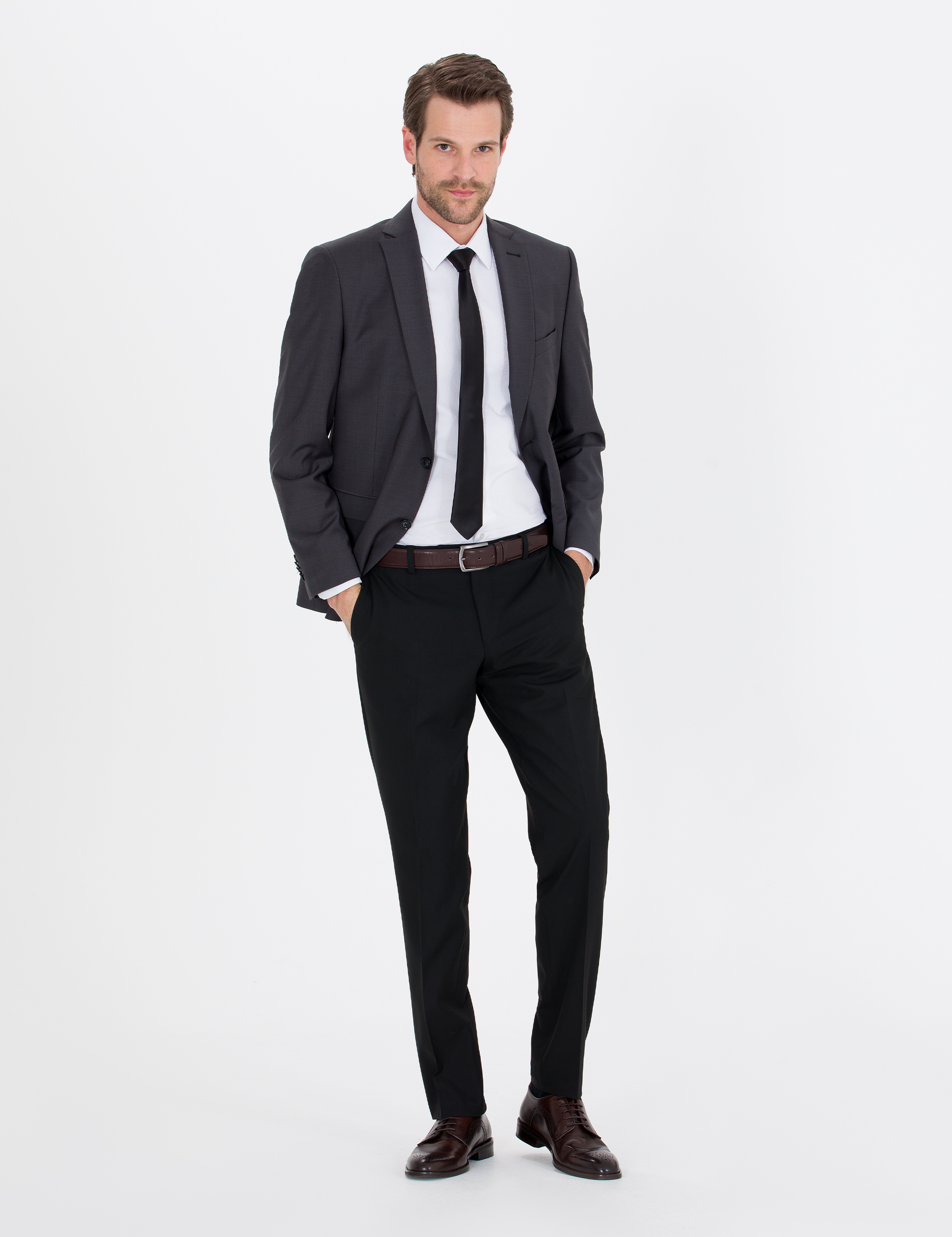Füme Slim Fit Ceket