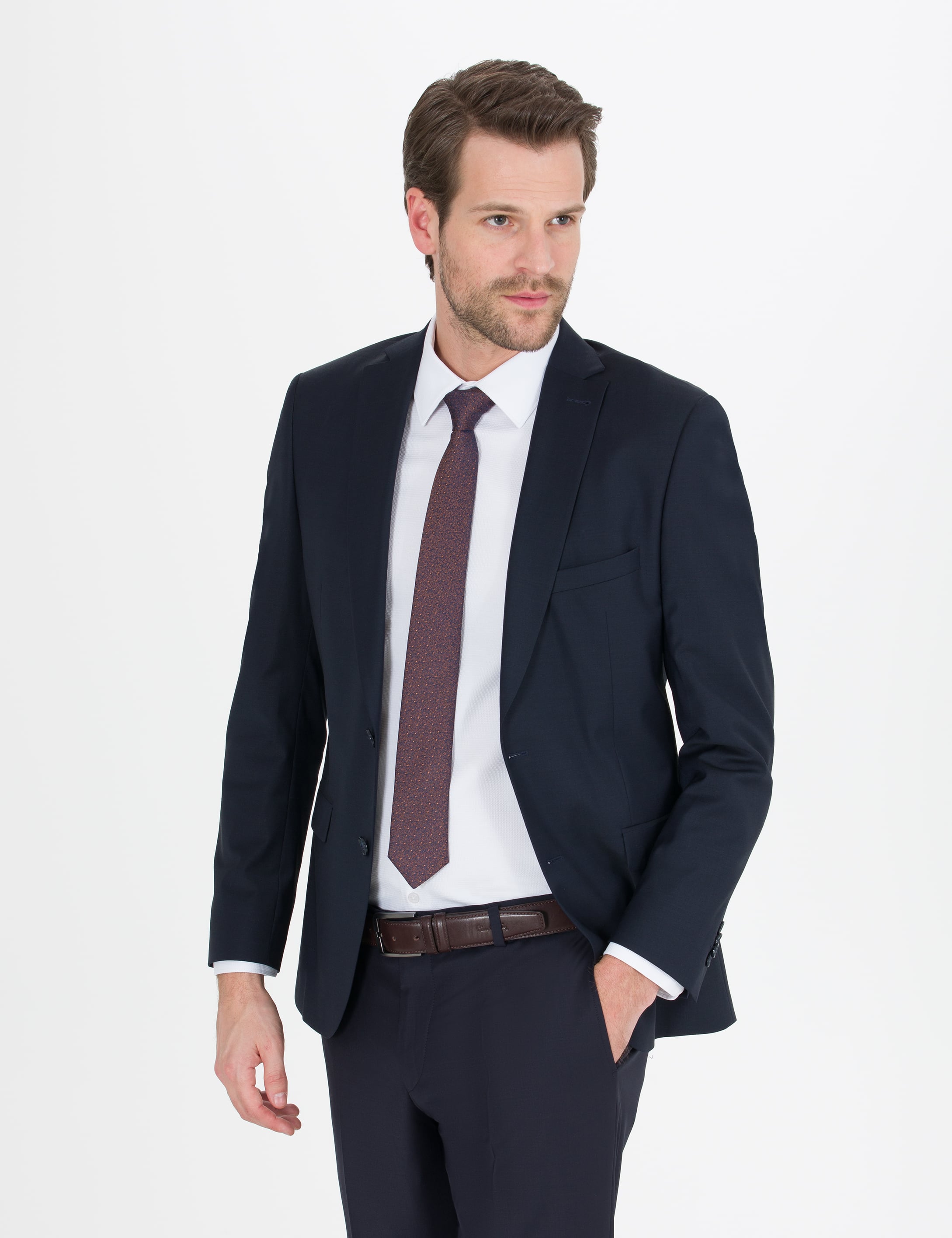 Lacivert Slim Fit Ceket