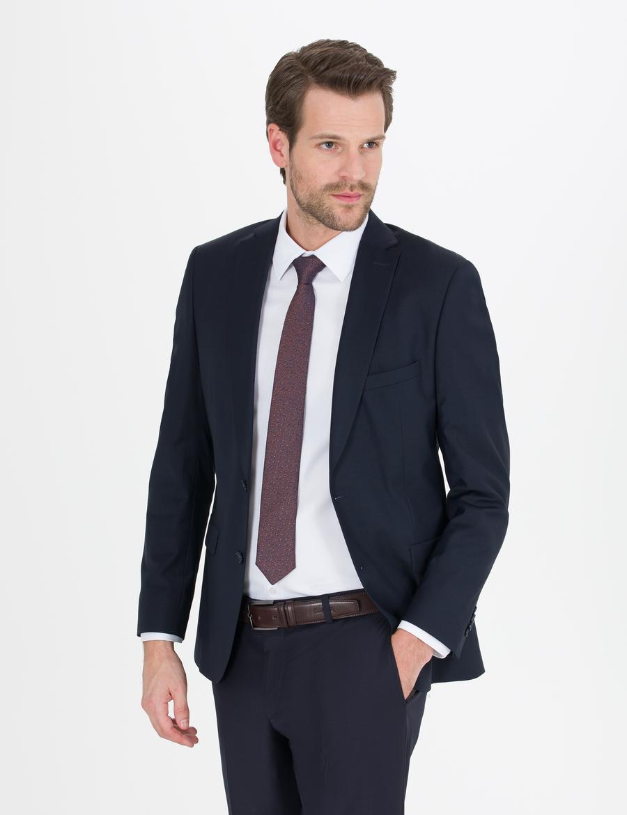 Lacivert Slim Fit Ceket