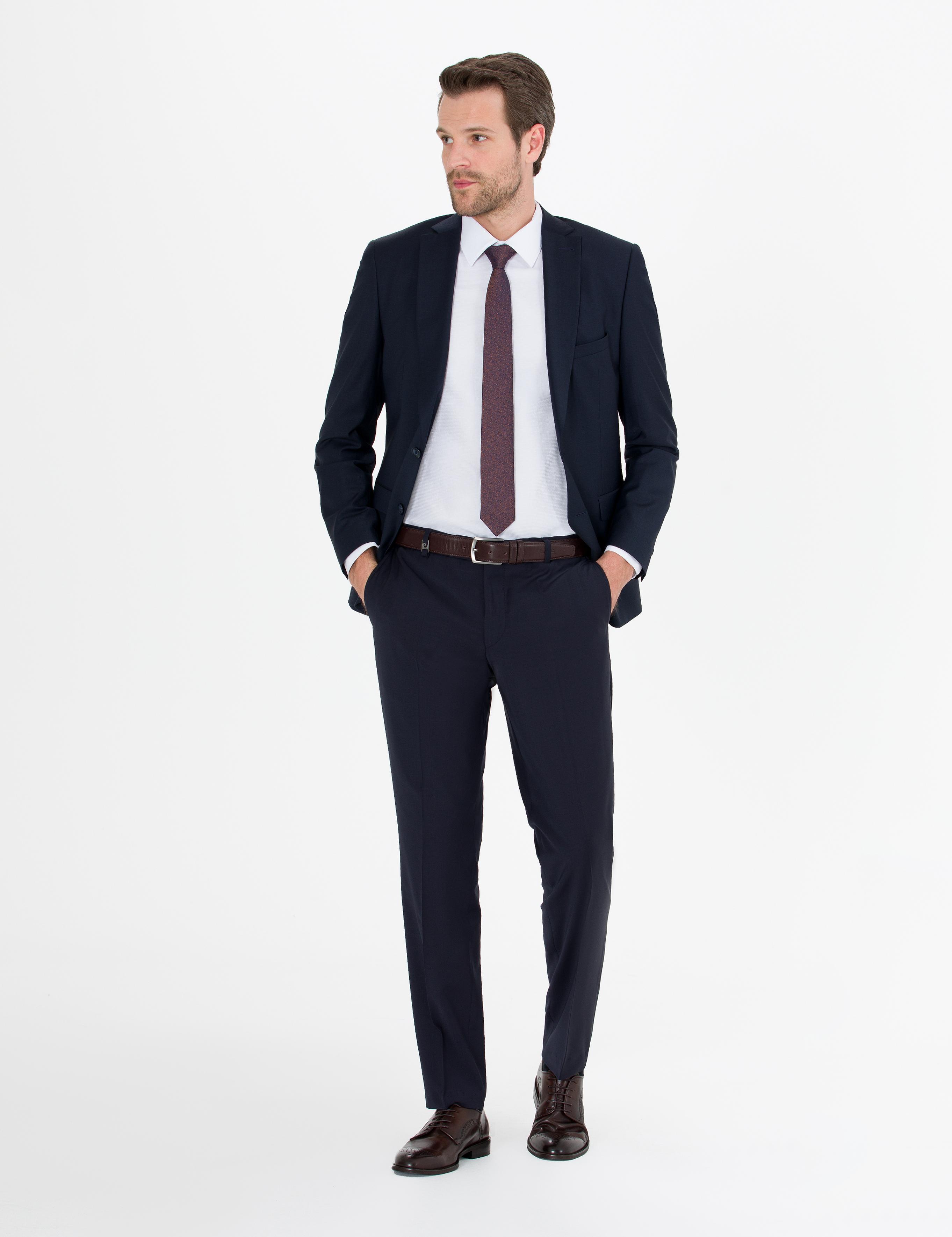 Lacivert Slim Fit Ceket