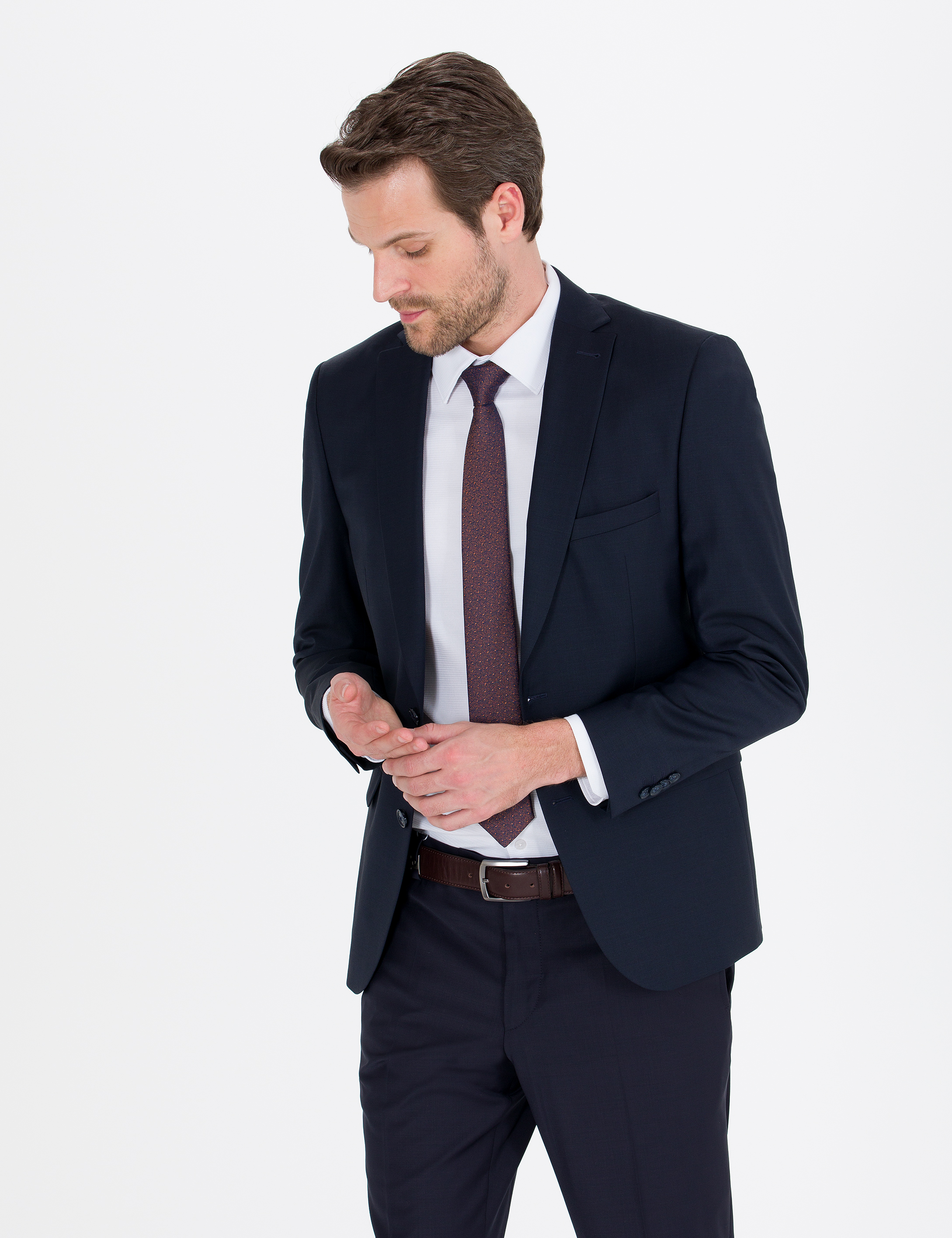Lacivert Slim Fit Ceket - Image 1