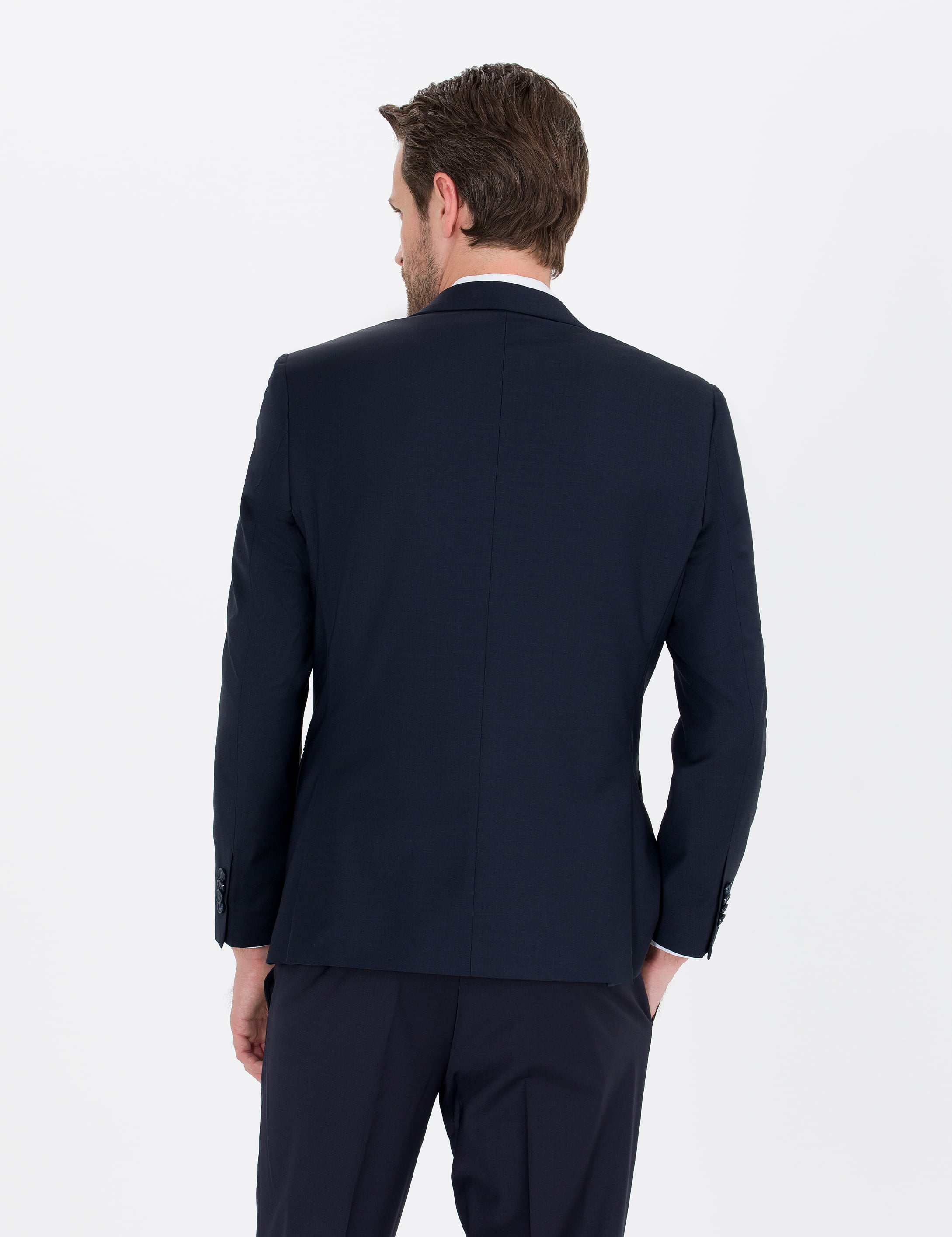 Lacivert Slim Fit Ceket - Image 6