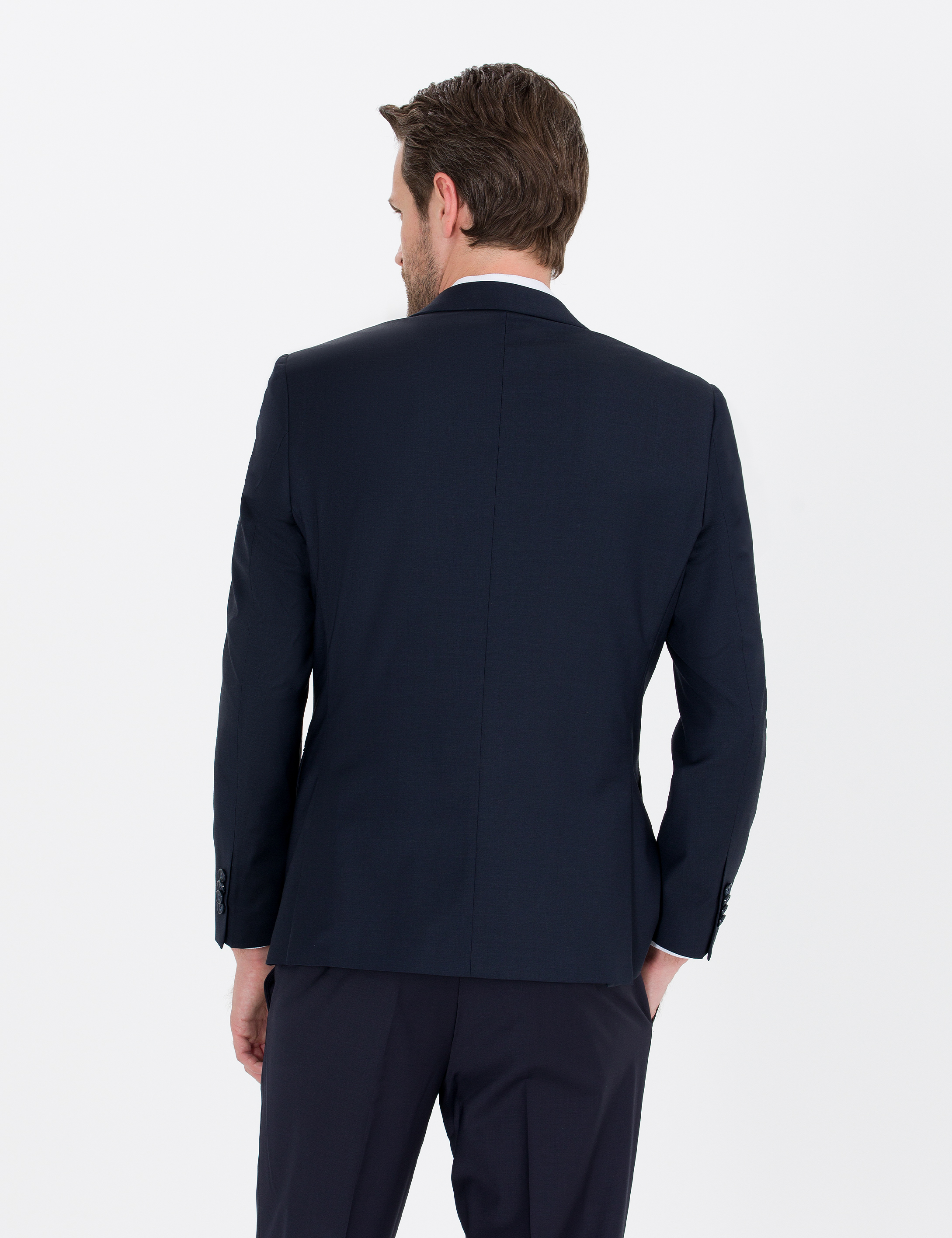 Lacivert Slim Fit Ceket