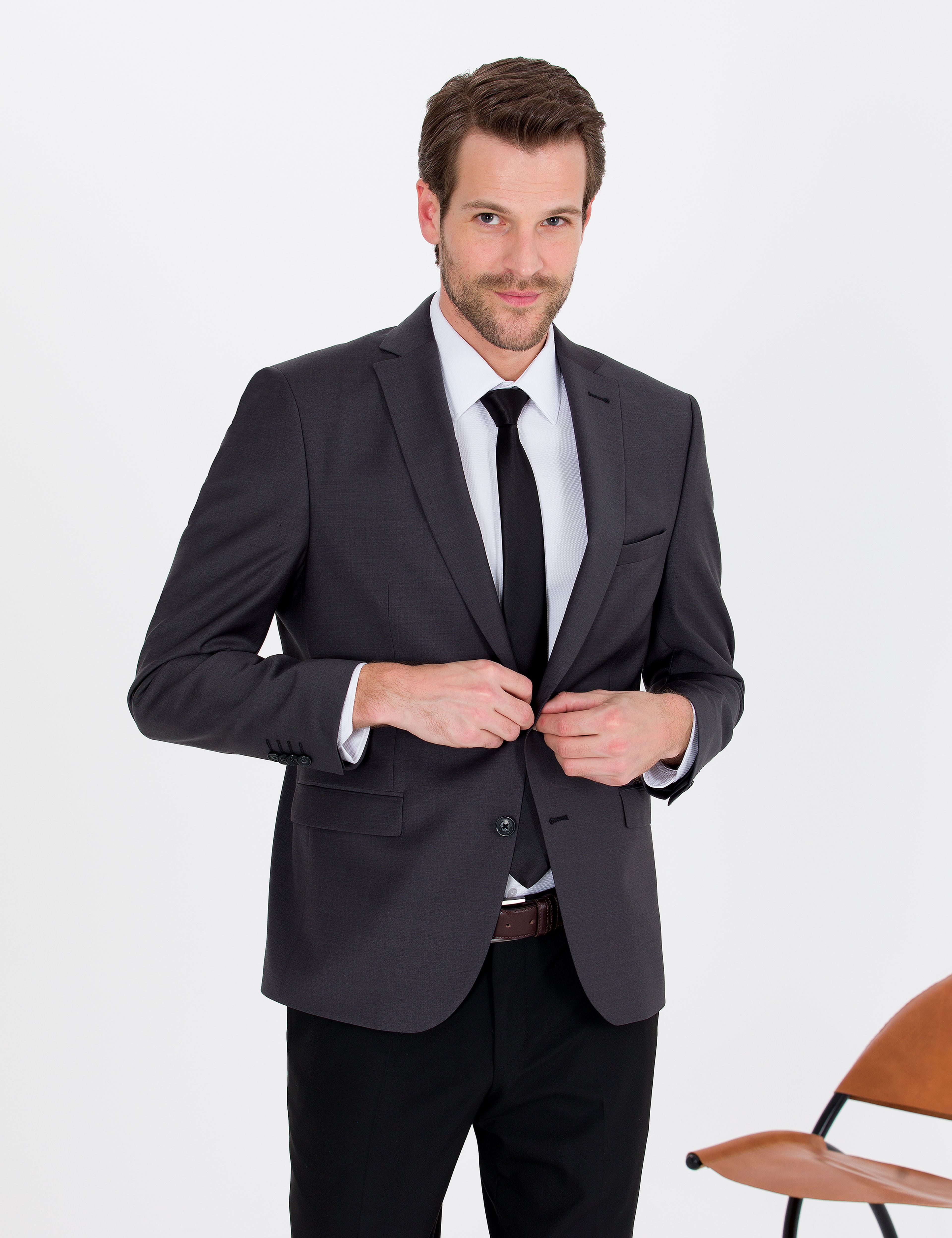Füme Slim Fit Ceket