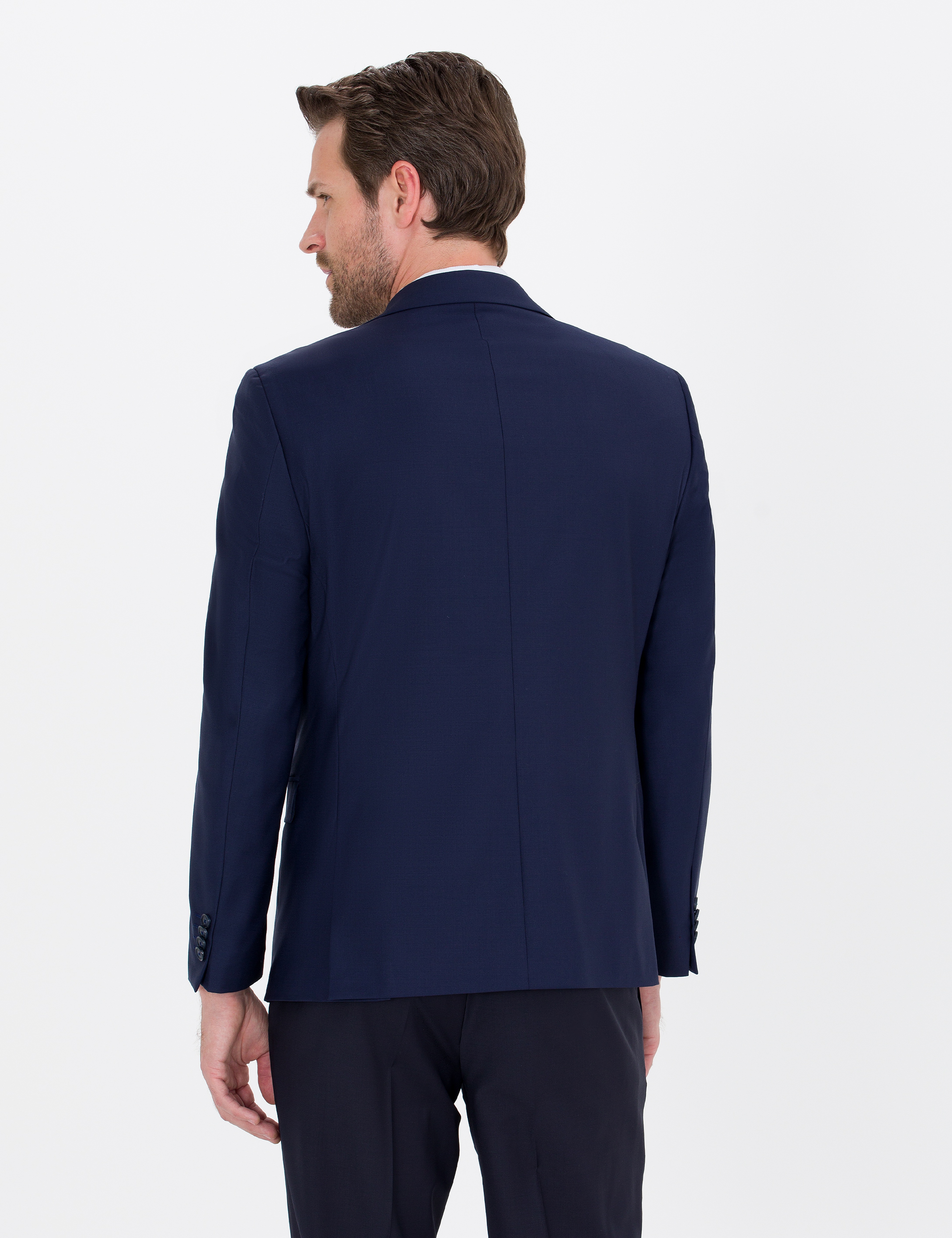 Açık Lacivert Slim Fit Ceket - Image 5