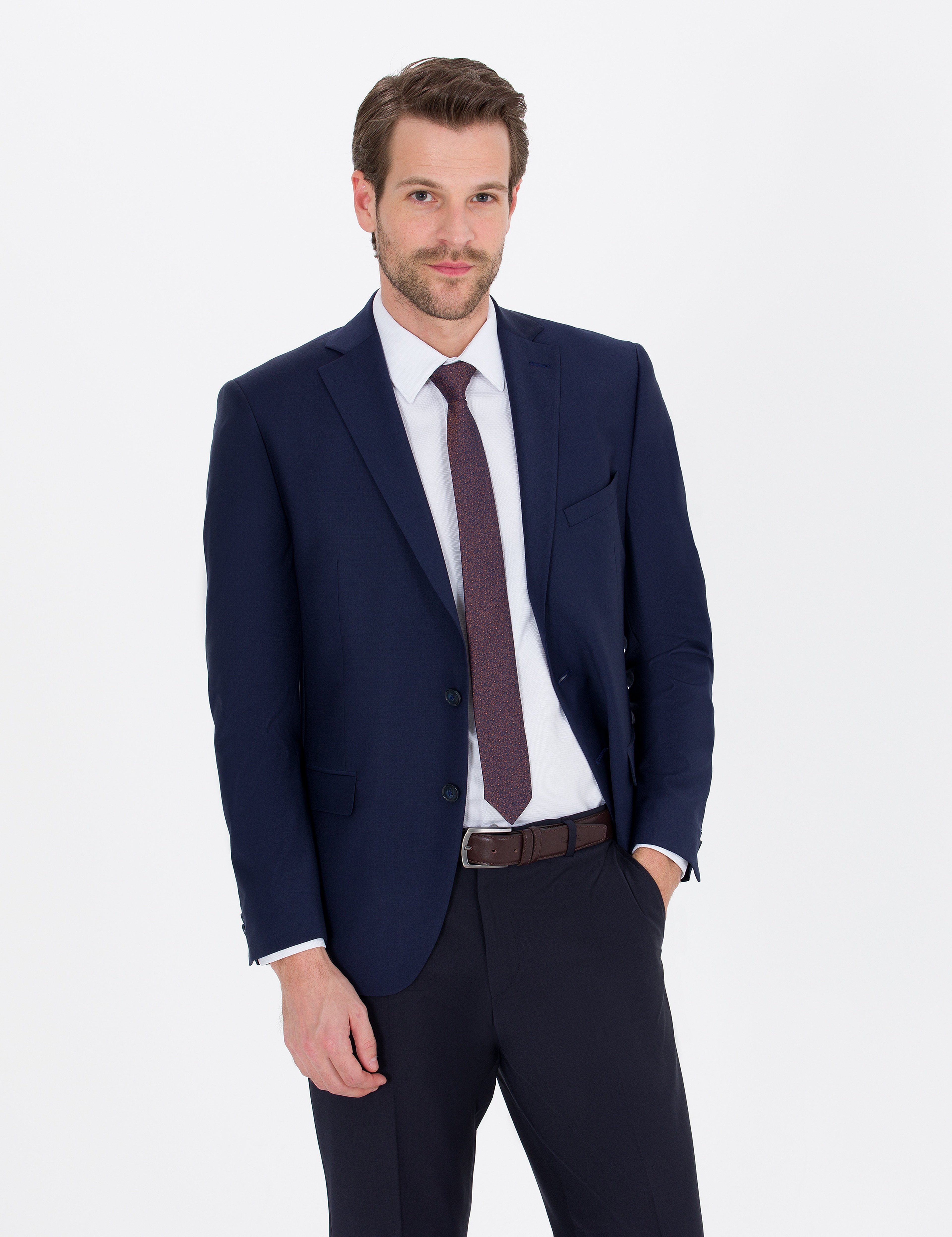 Açık Lacivert Slim Fit Ceket