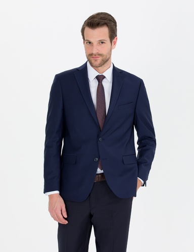 Açık Lacivert Slim Fit Ceket
