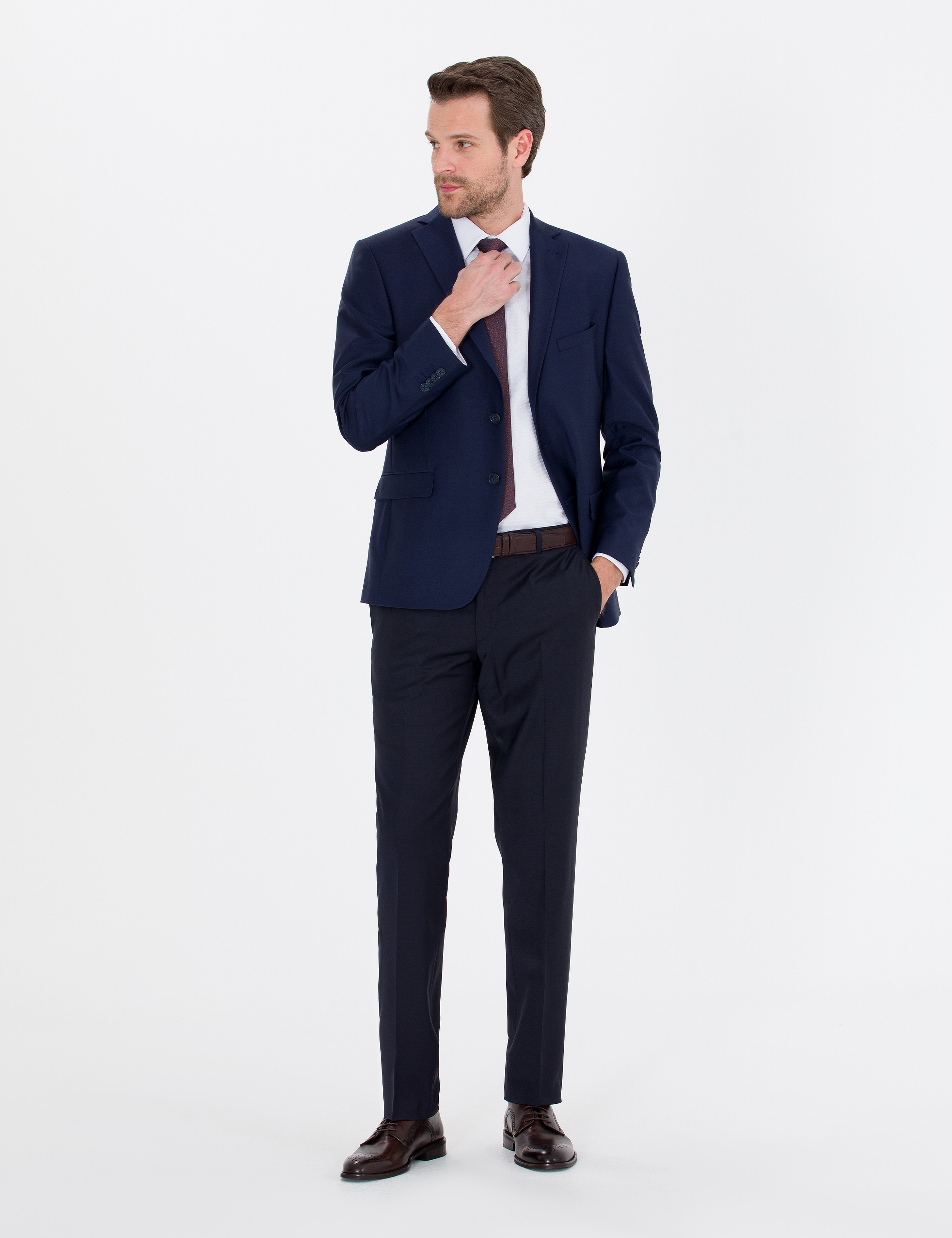 Açık Lacivert Slim Fit Ceket - Image 4