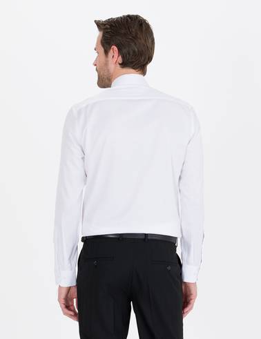 Beyaz Slim Fit Uzun Kollu Klasik Gömlek