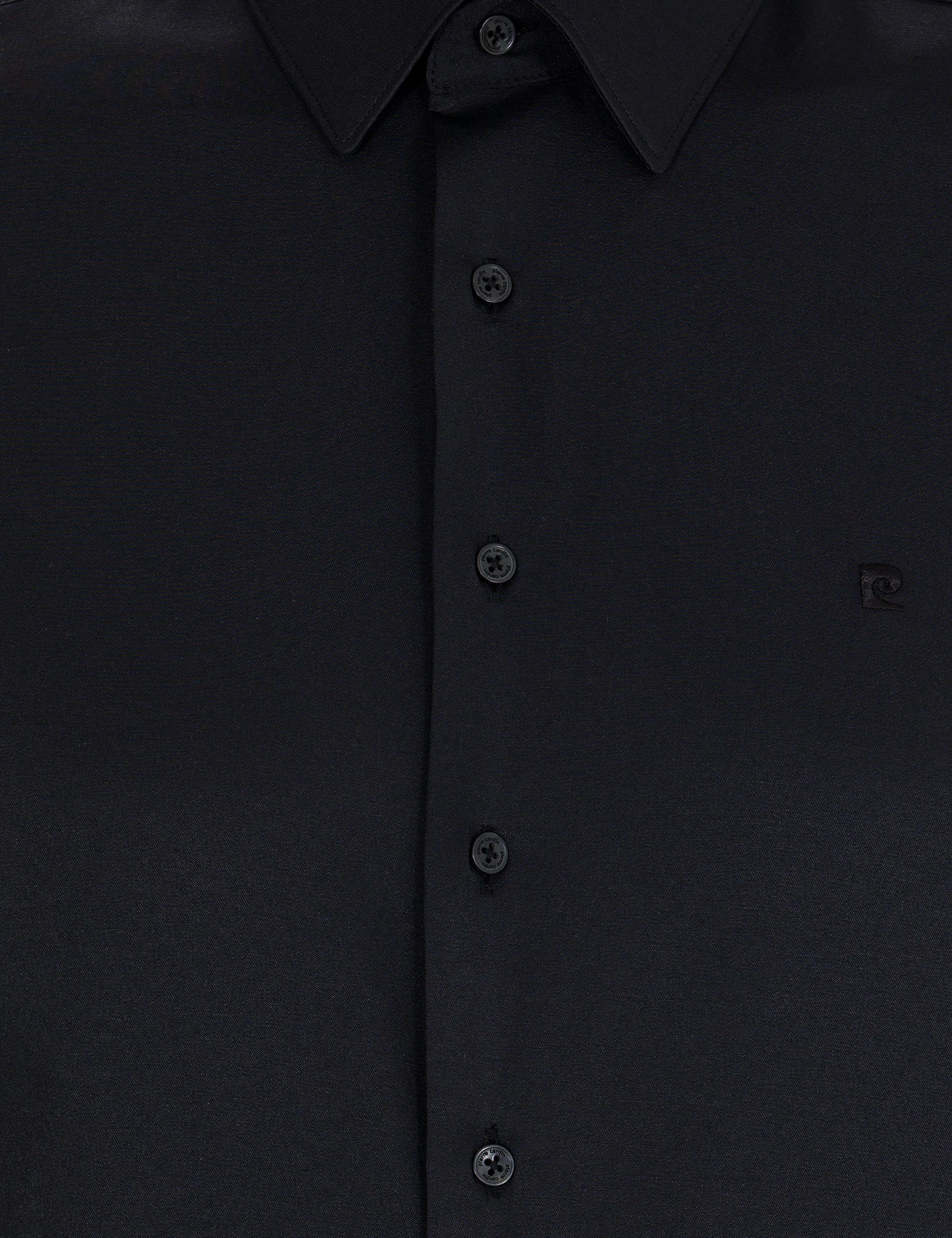 Siyah Slim Fit Uzun Kollu Klasik Gömlek