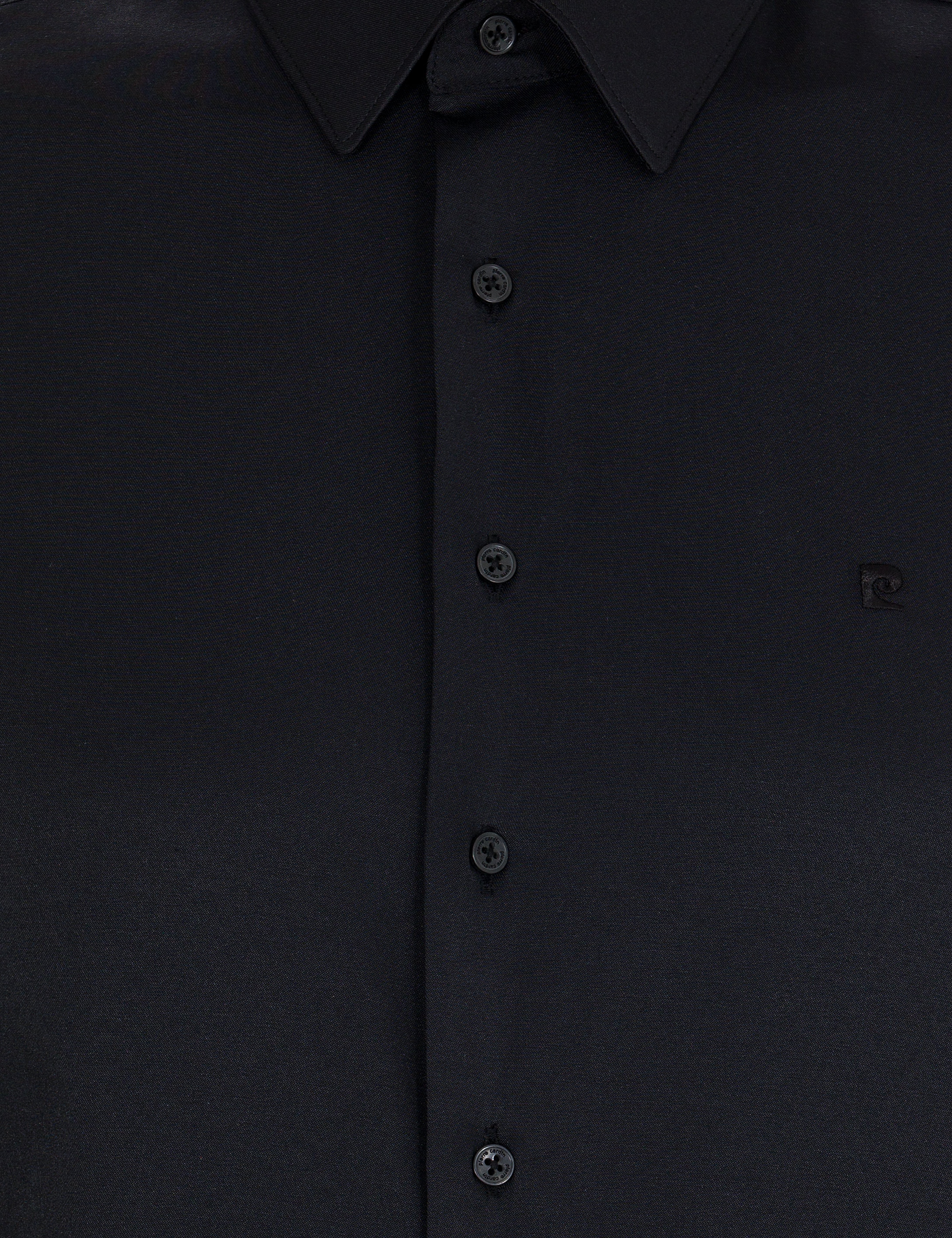Siyah Slim Fit Uzun Kollu Klasik Gömlek