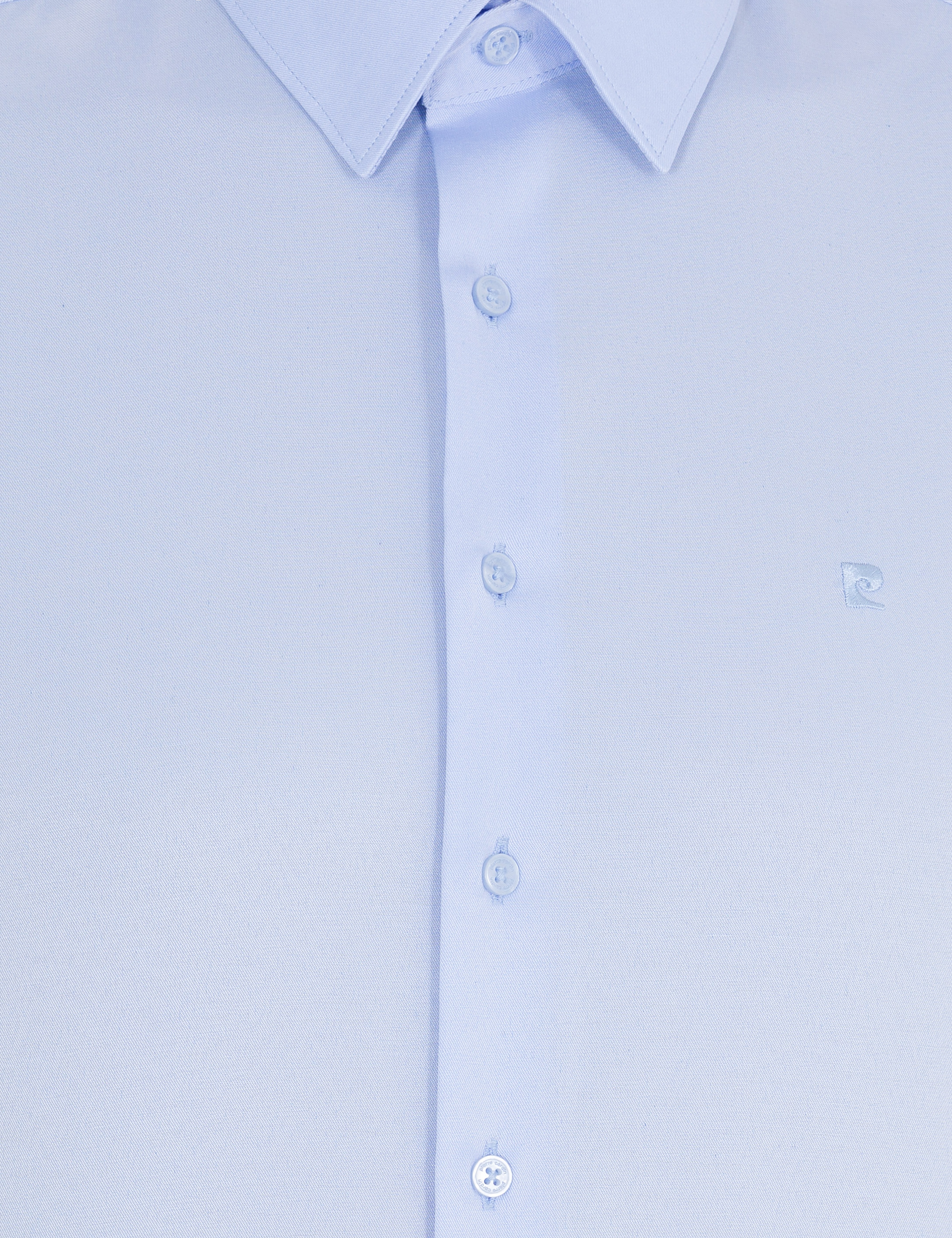 Açık Mavi Slim Fit Uzun Kollu Klasik Gömlek - Image 6