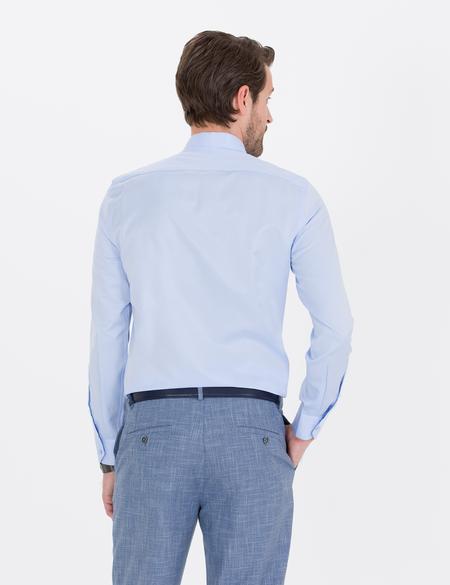 Açık Mavi Slim Fit Uzun Kollu Klasik Gömlek - 50268187024